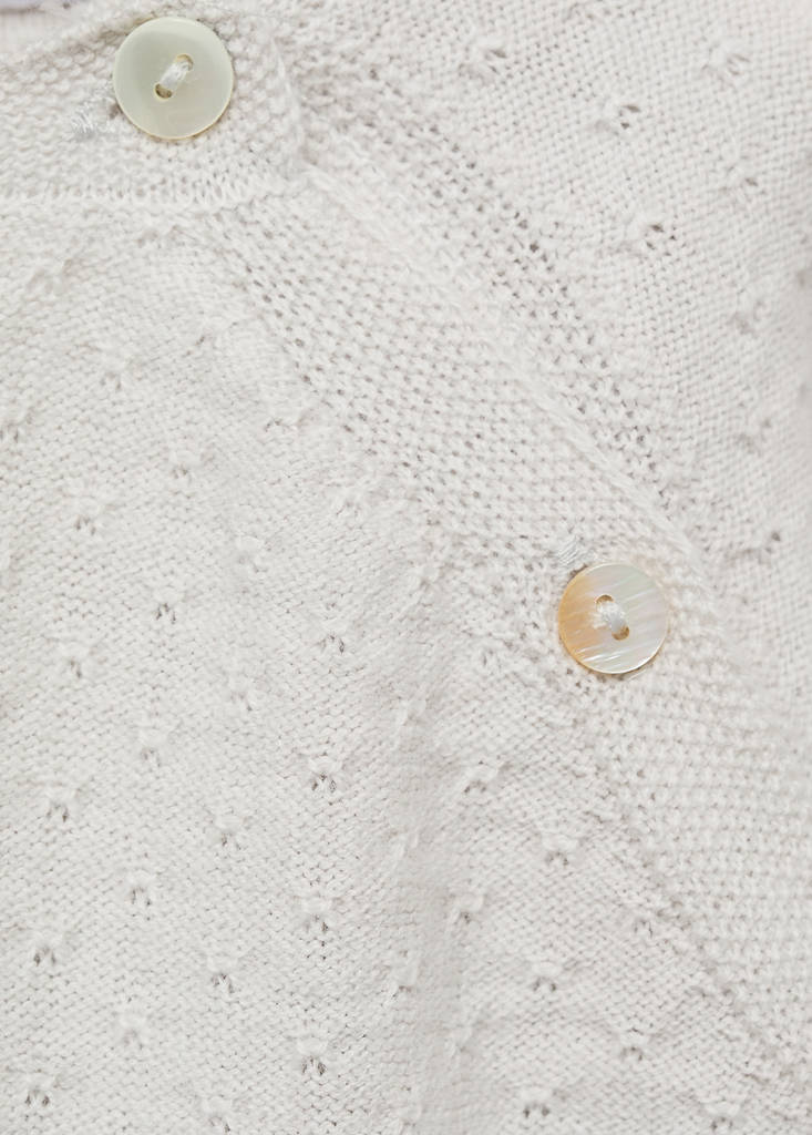 Knit embroidered sweater — Light Heather Grey