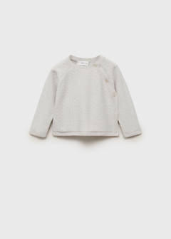 Knit embroidered sweater — Light Heather Grey 1