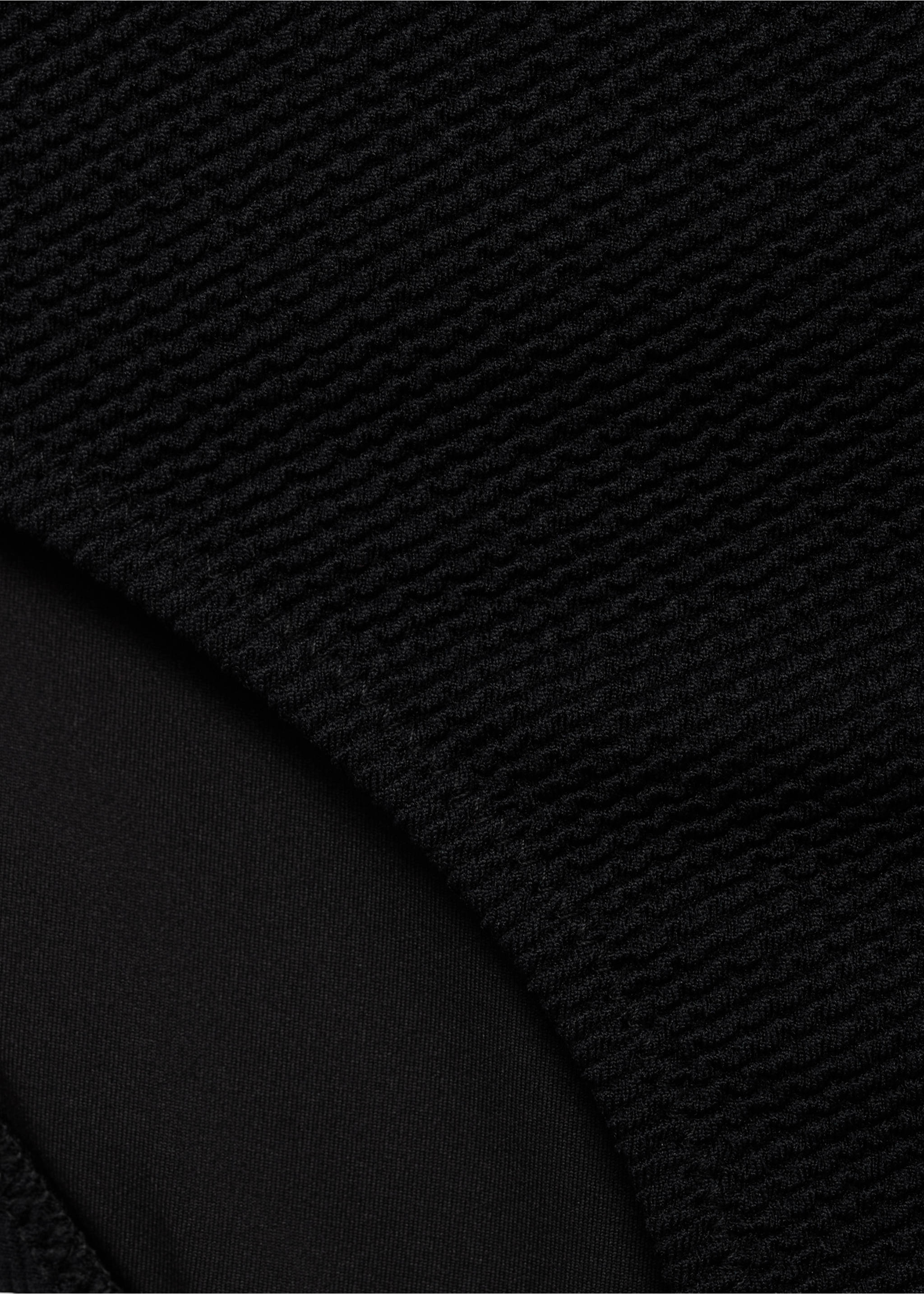 Culotte bikini taille haute côtelée - Détail de l'article 8, Noir. Ref: 87095959-00.