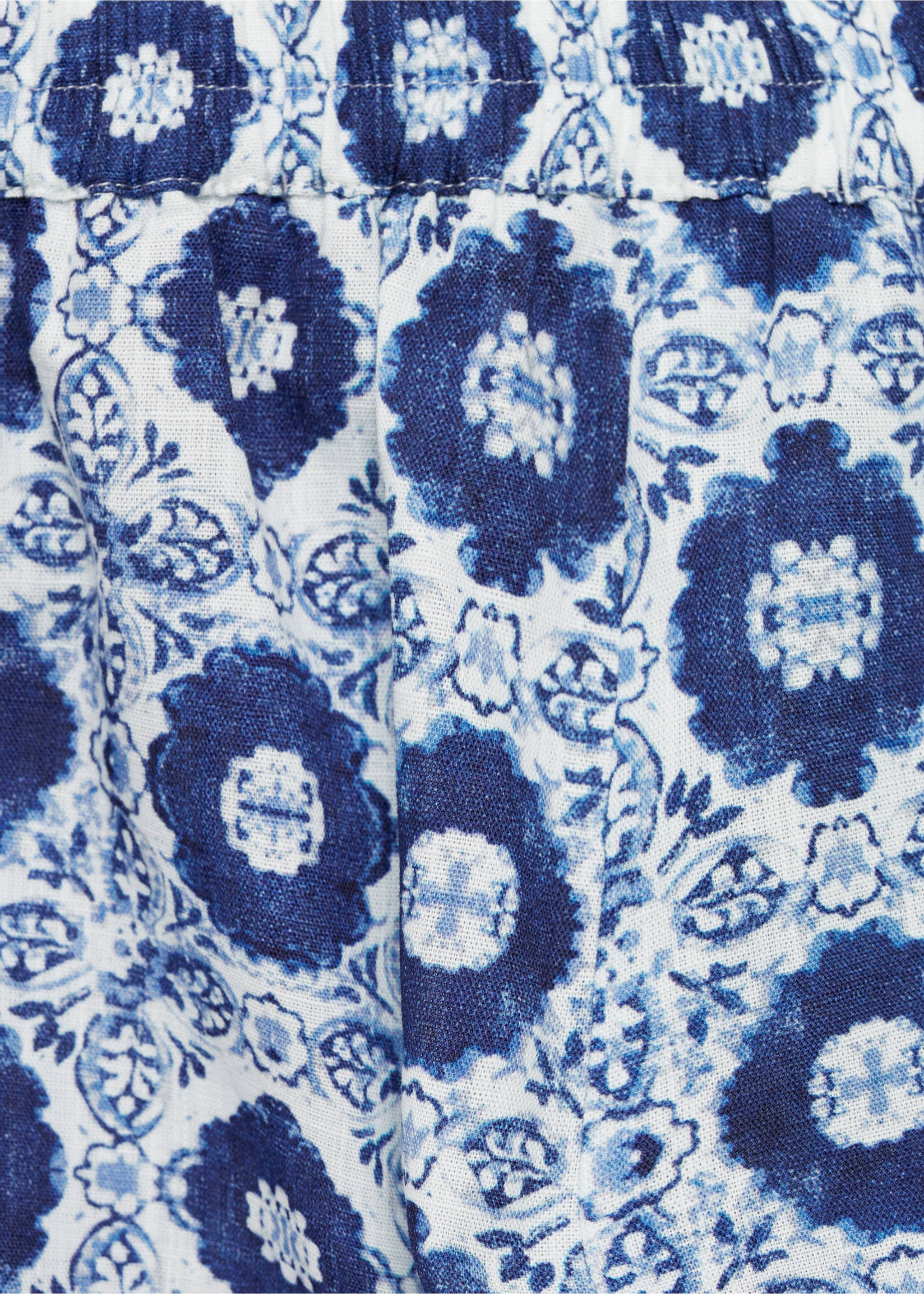 Pantalón recto estampado - Detalle del artículo 0, Azul. Ref: 87095961-00.