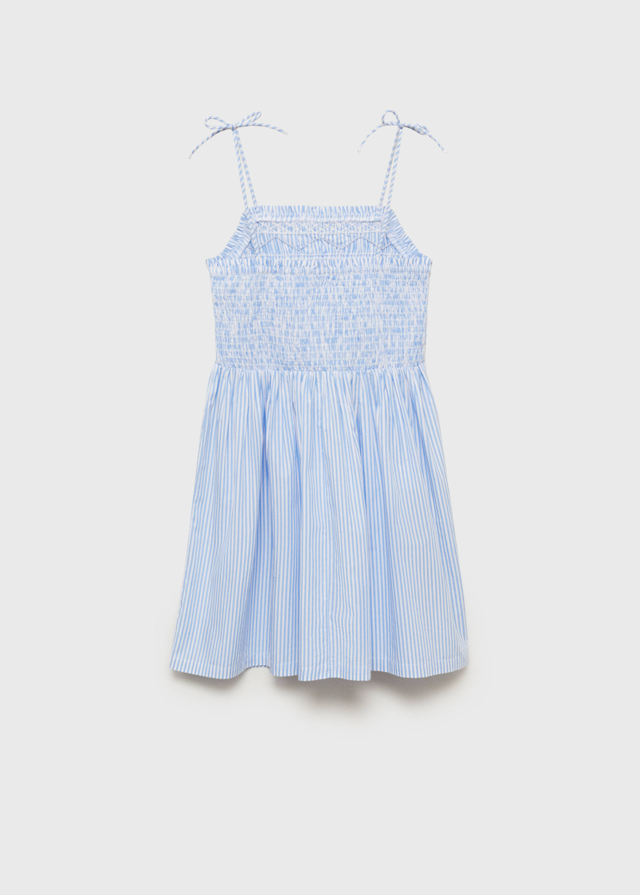 Striped gathered dress - Reverse of the article