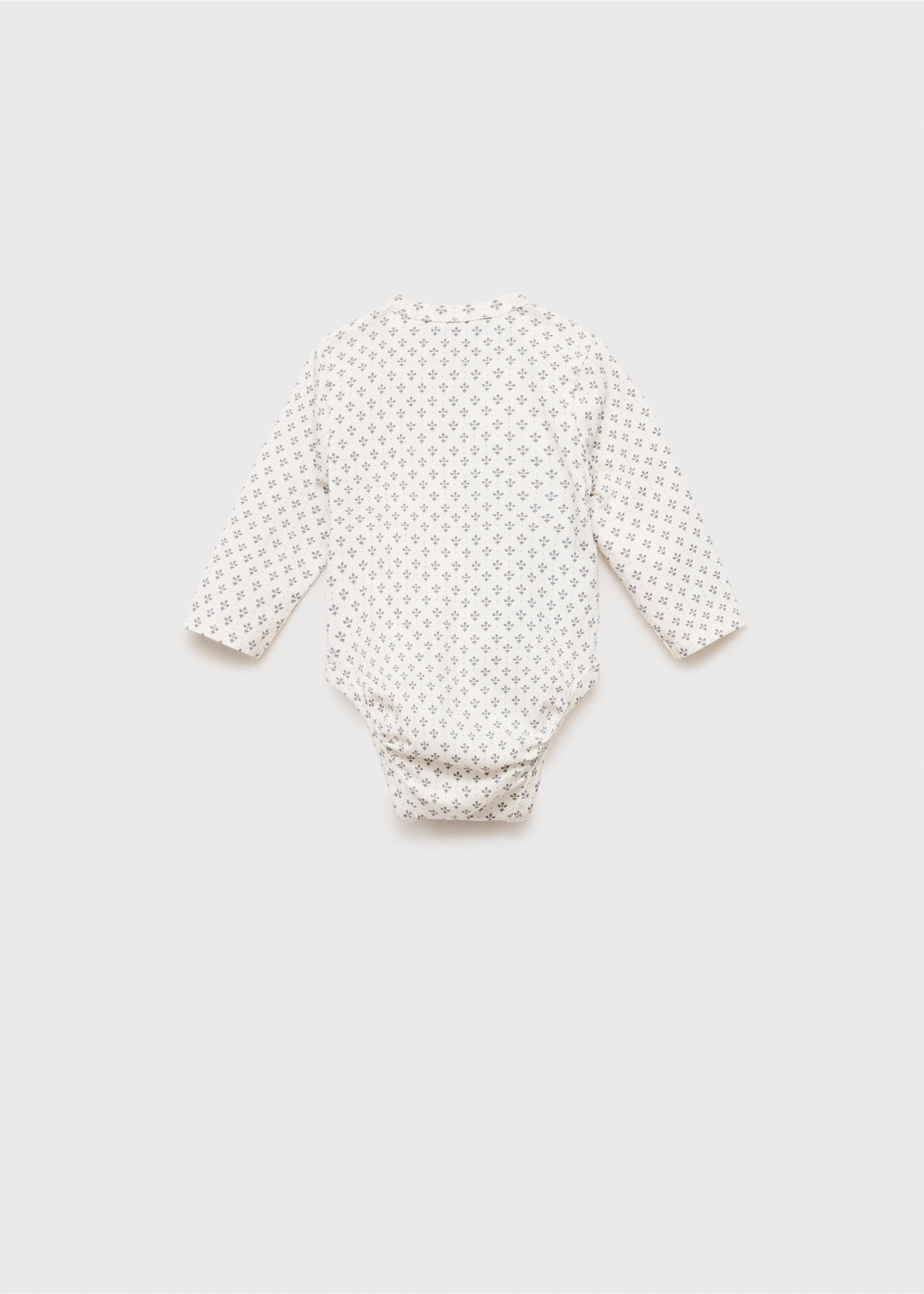 Printed cotton body - Reverse of the article, Grey. Ref: 87095966-00.
