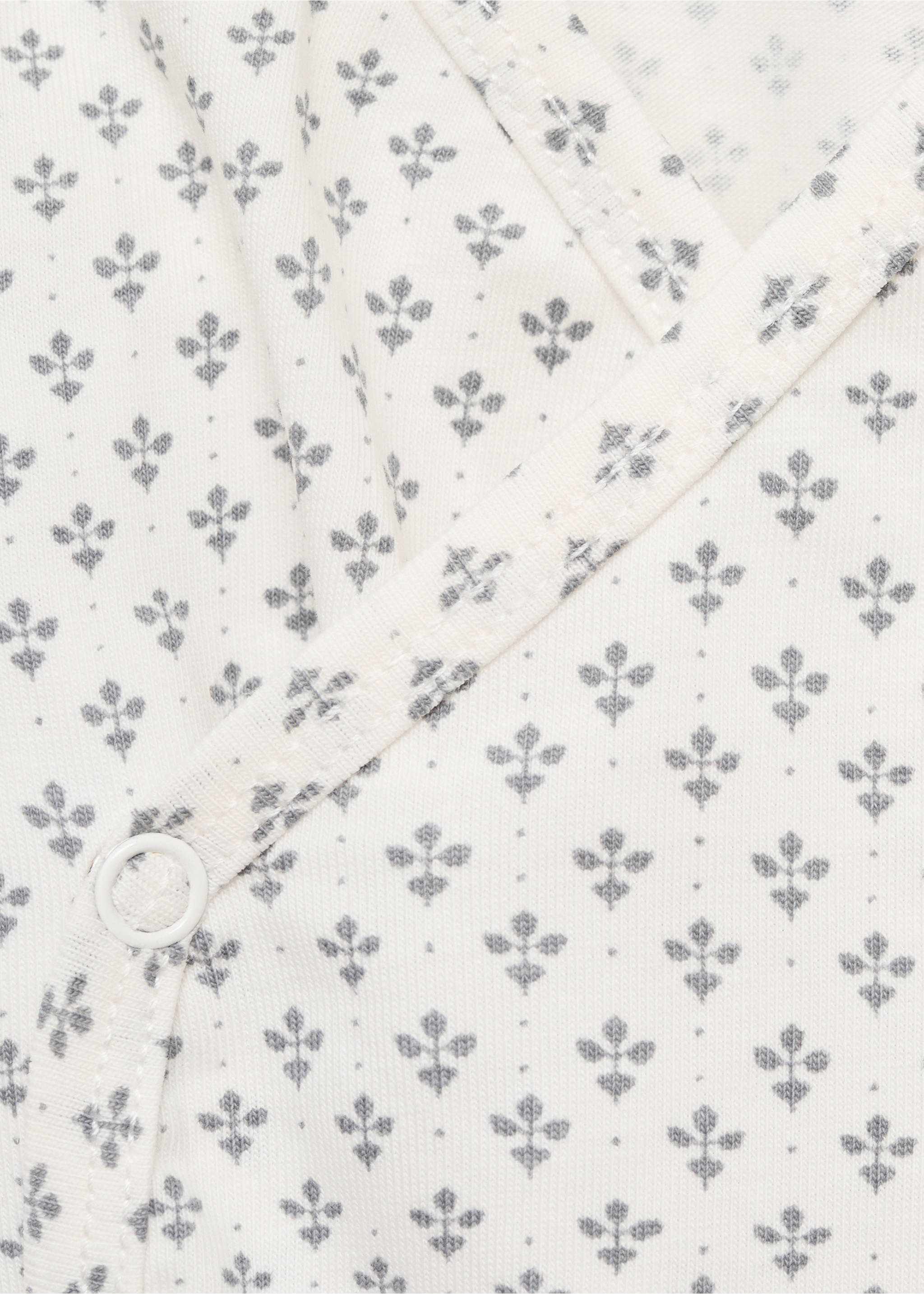 Printed cotton body - Details of the article 8, Grey. Ref: 87095966-00.