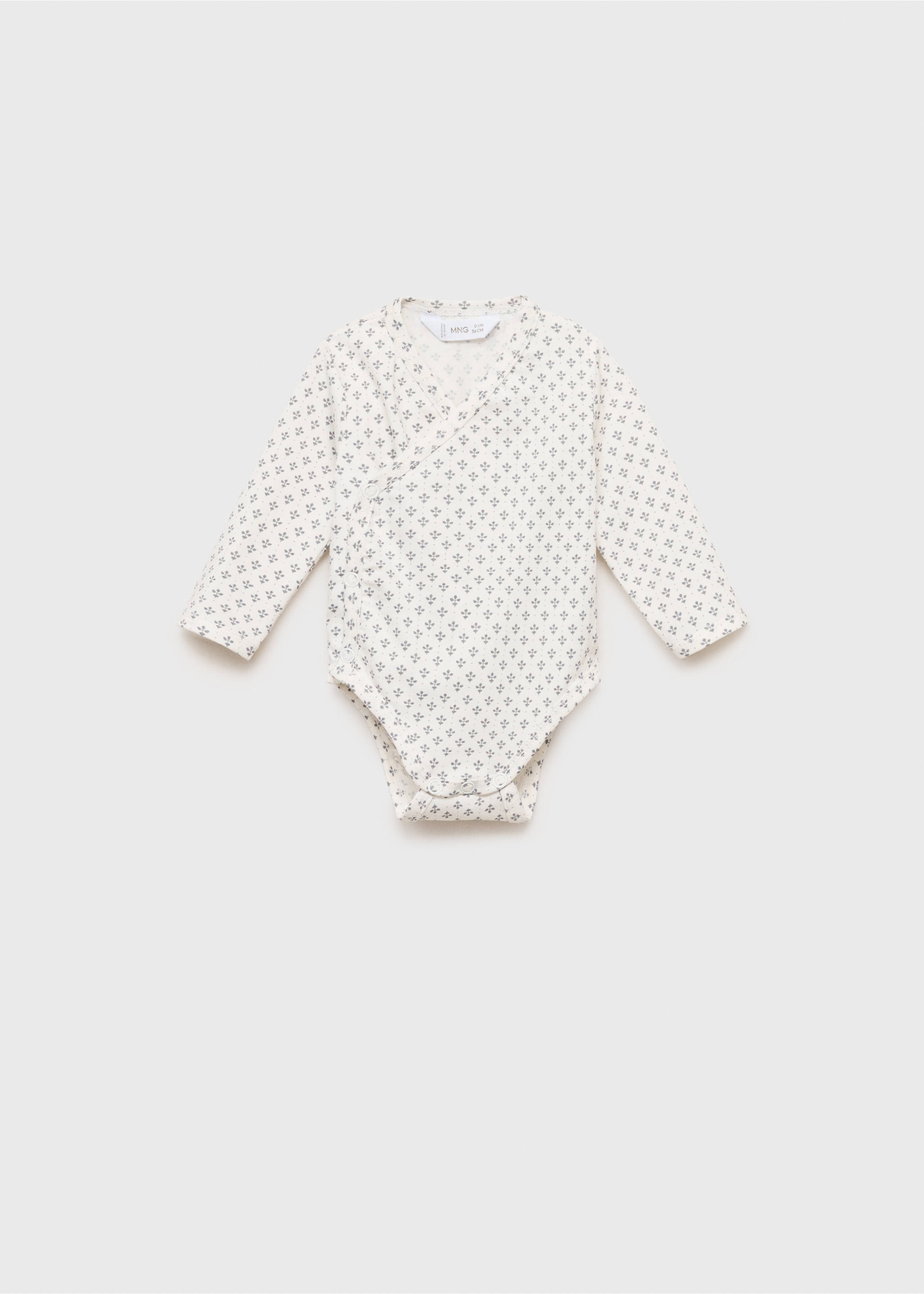 Printed cotton body - Article without model, Grey. Ref: 87095966-00.