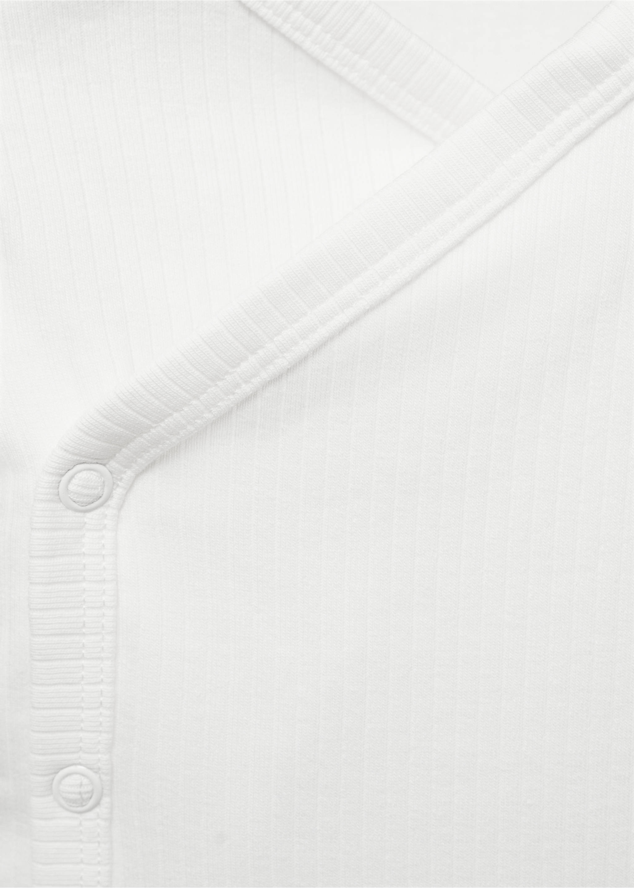 V yakalı düğmeli body - Ürün detayı 8, Kırık Beyaz. Ref: 87095968-00.