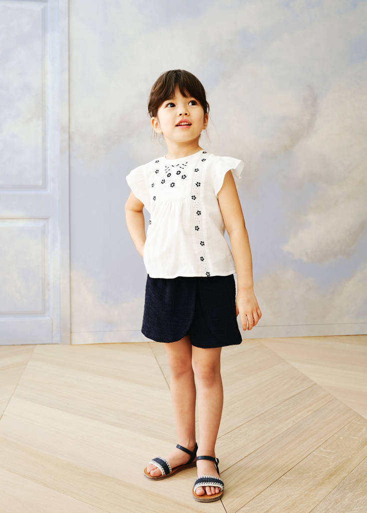 Skort with bow — Dark Navy