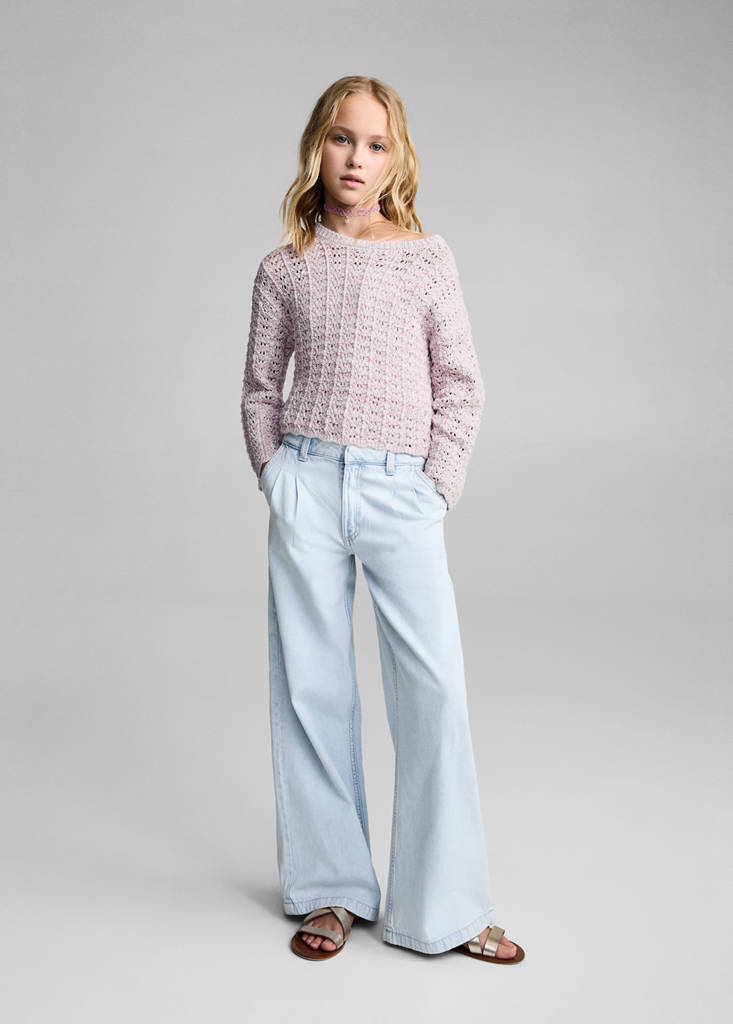 Openwork knit sweater — Light/Pastel Purple