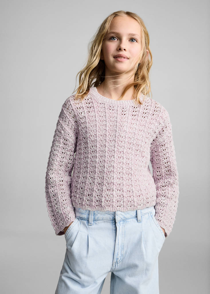 Openwork knit sweater — Light/Pastel Purple