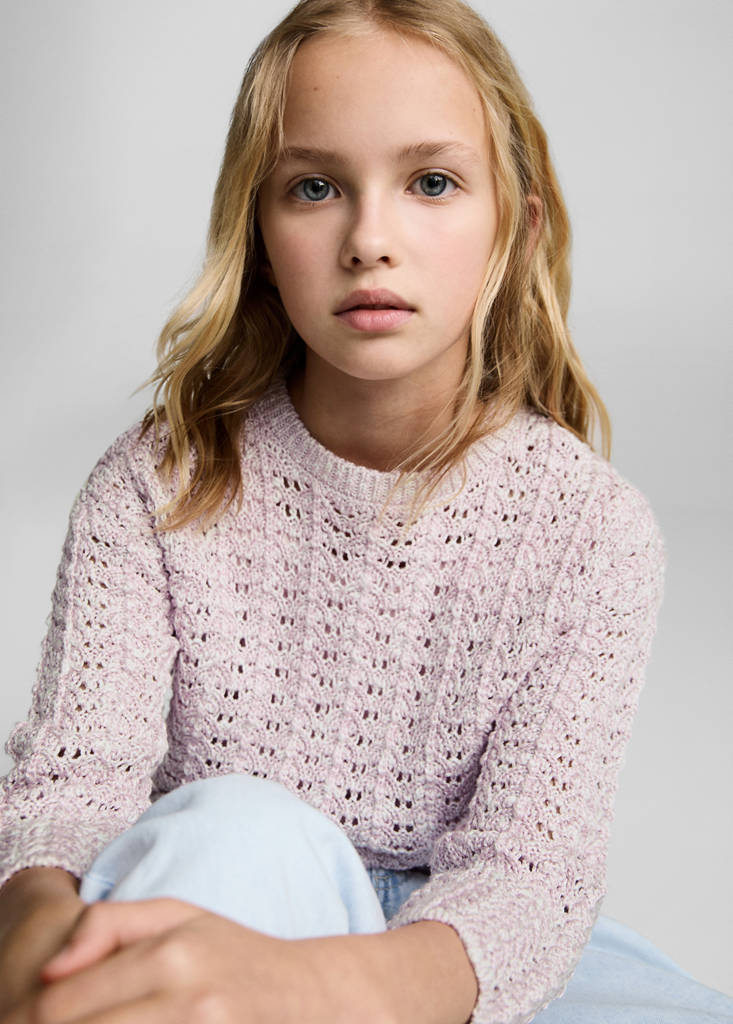 Openwork knit sweater — Light/Pastel Purple