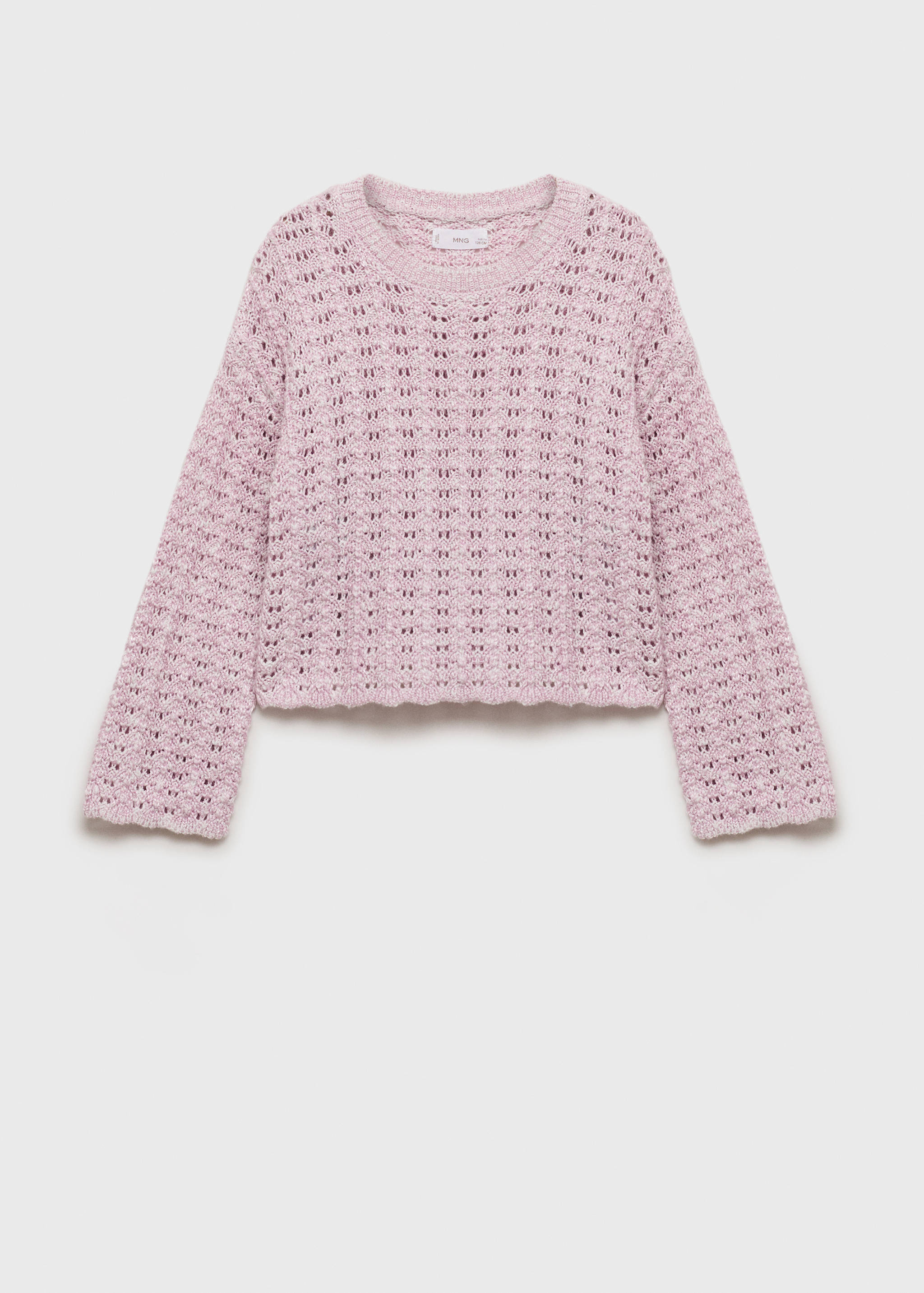 Knit sweater with lace pattern - Article without model