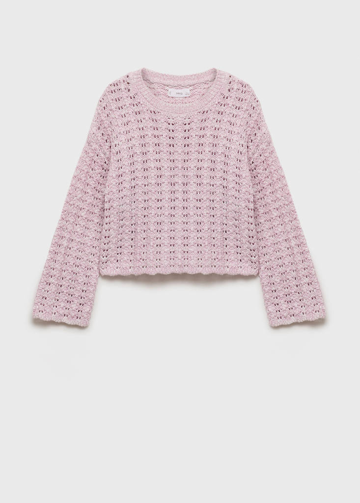Openwork knit sweater — Light/Pastel Purple