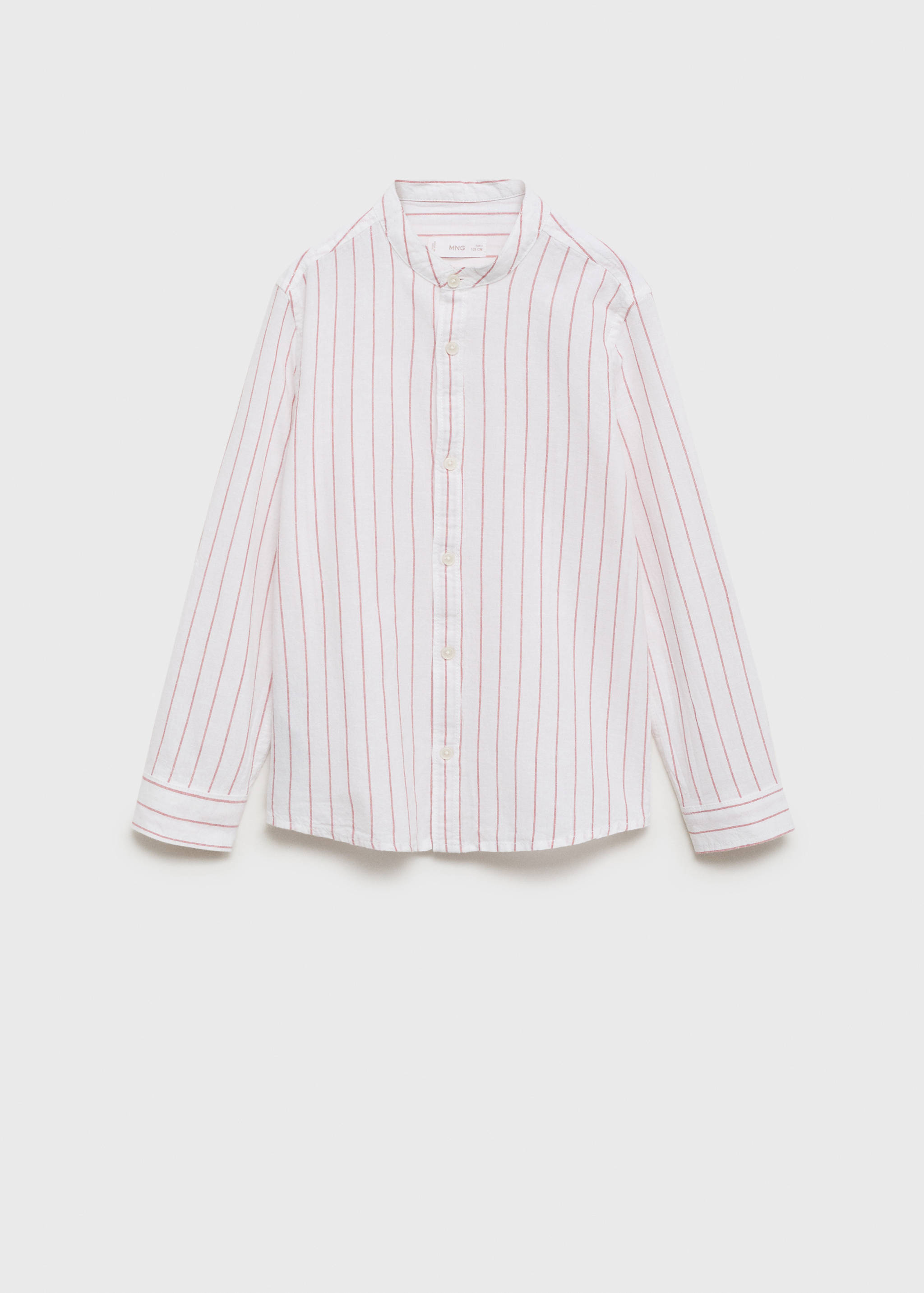 Striped Mao collar shirt - Article without model