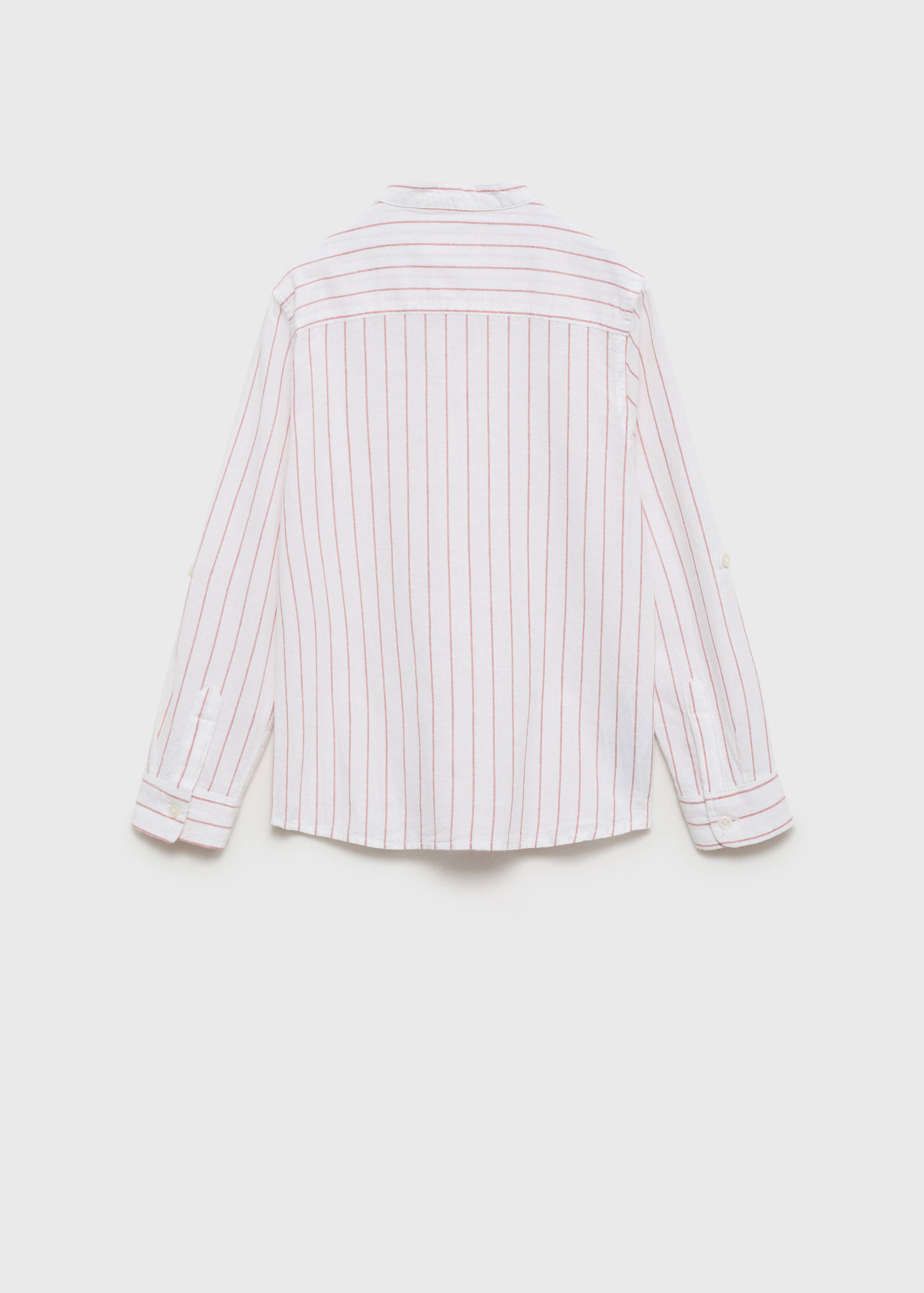 Striped Mao collar shirt - Reverse of the article