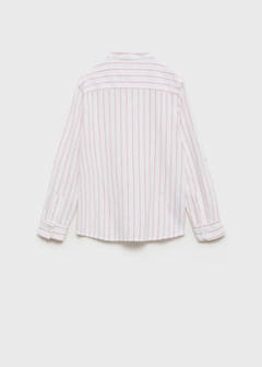 Striped Mao collar shirt — Dark Orange 6