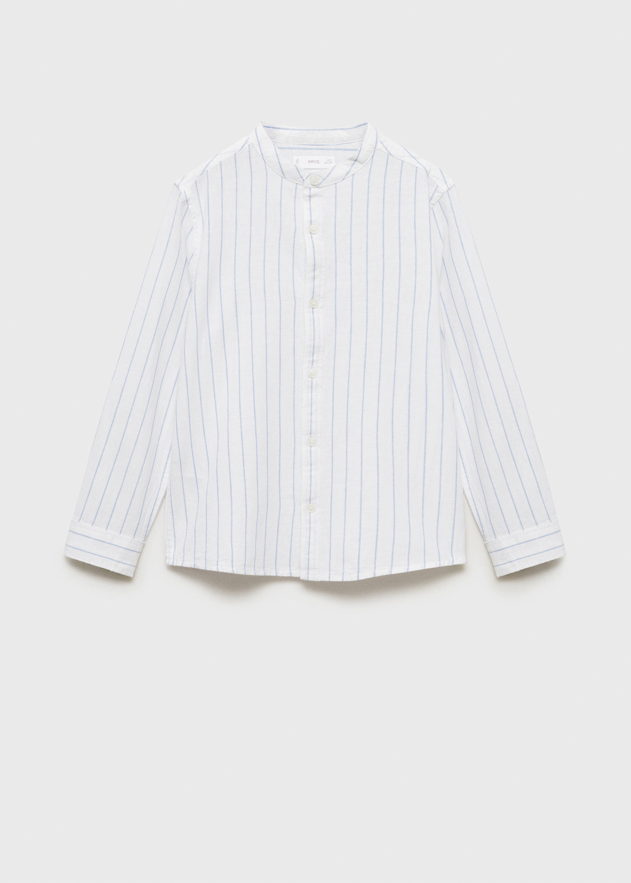 Striped Mao collar shirt - Article without model