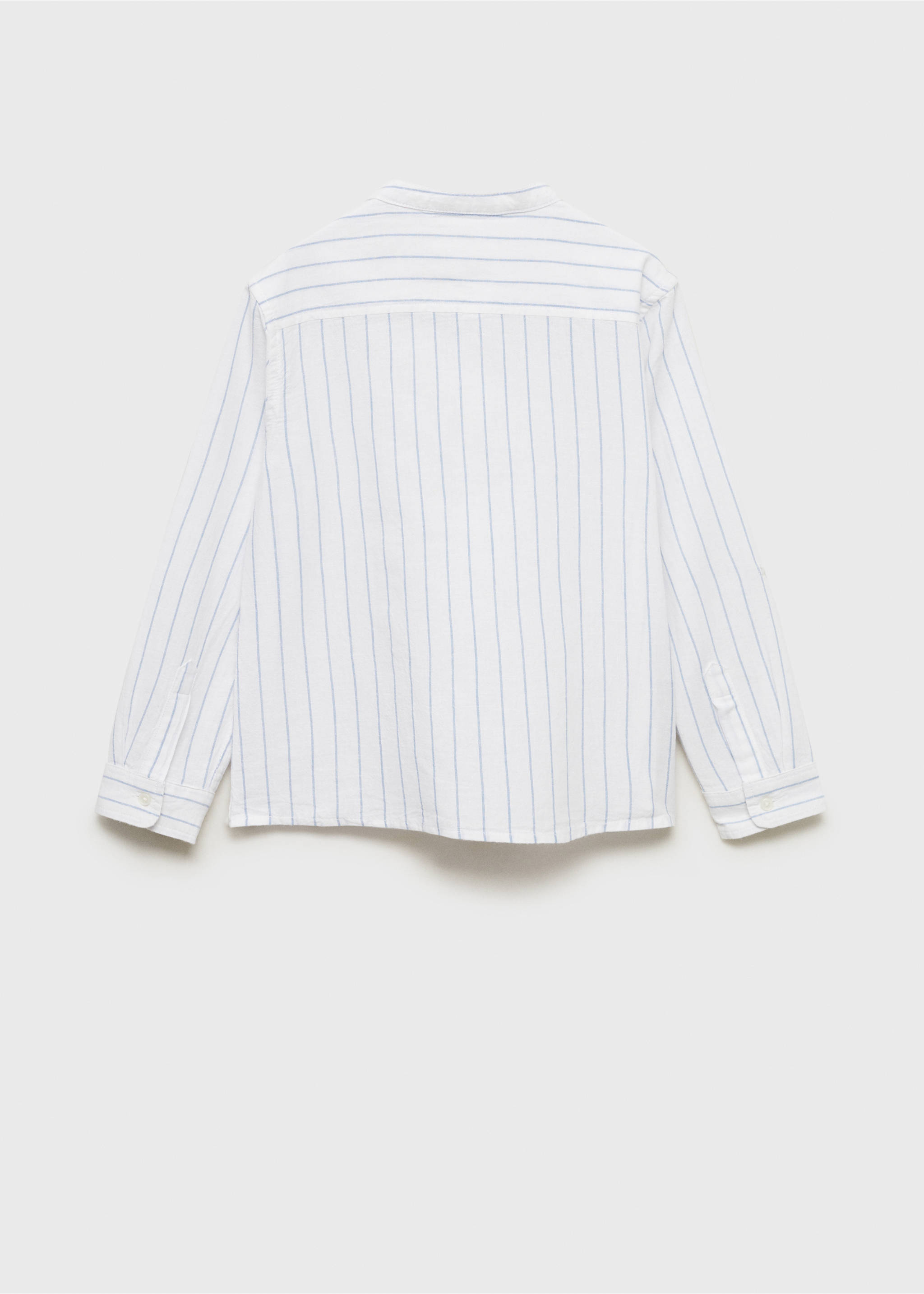 Camisa cuello mao rayas - Reverso del artículo, Azul. Ref: 87095981-00.