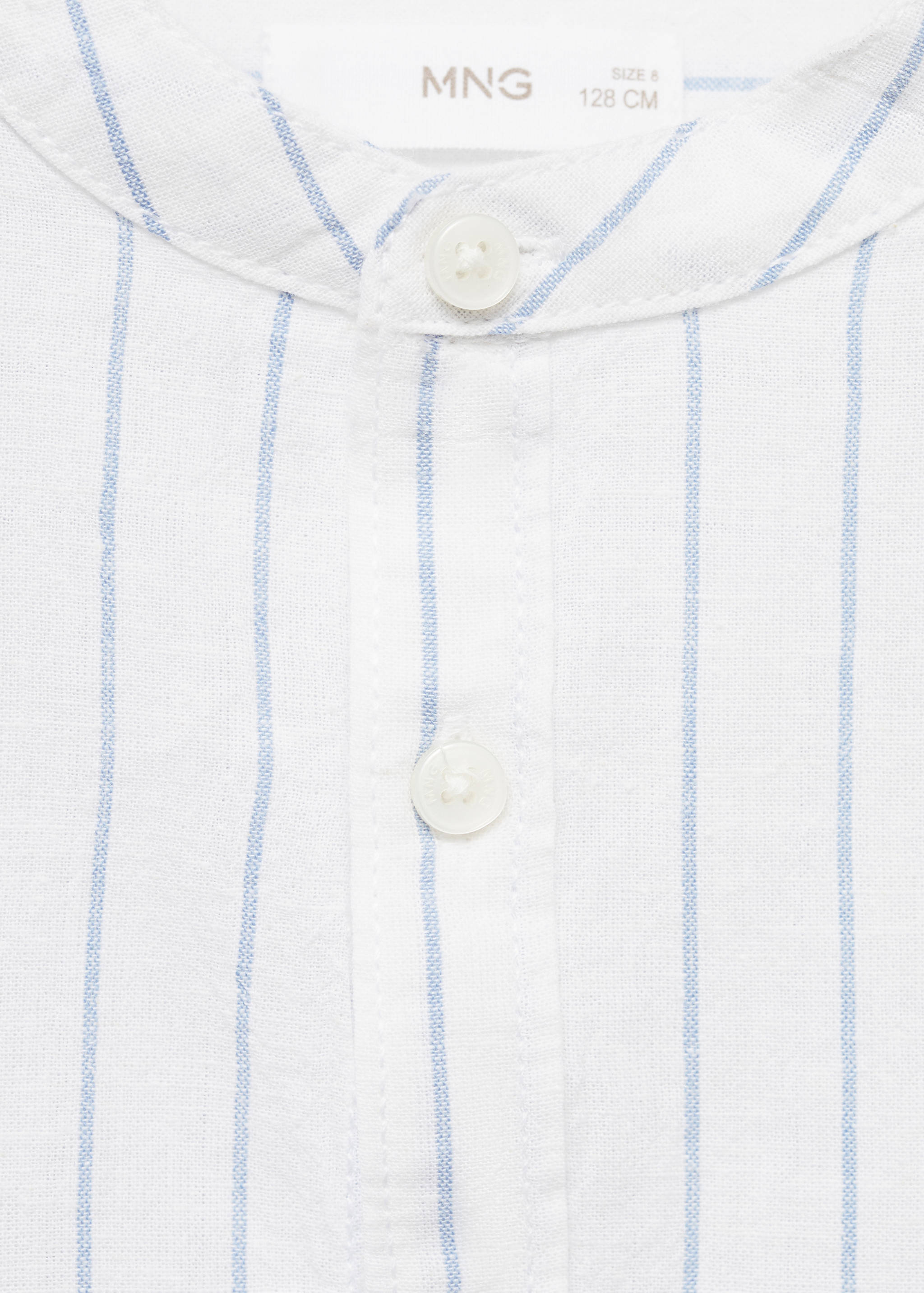 Striped Mao collar shirt - Details of the article 8