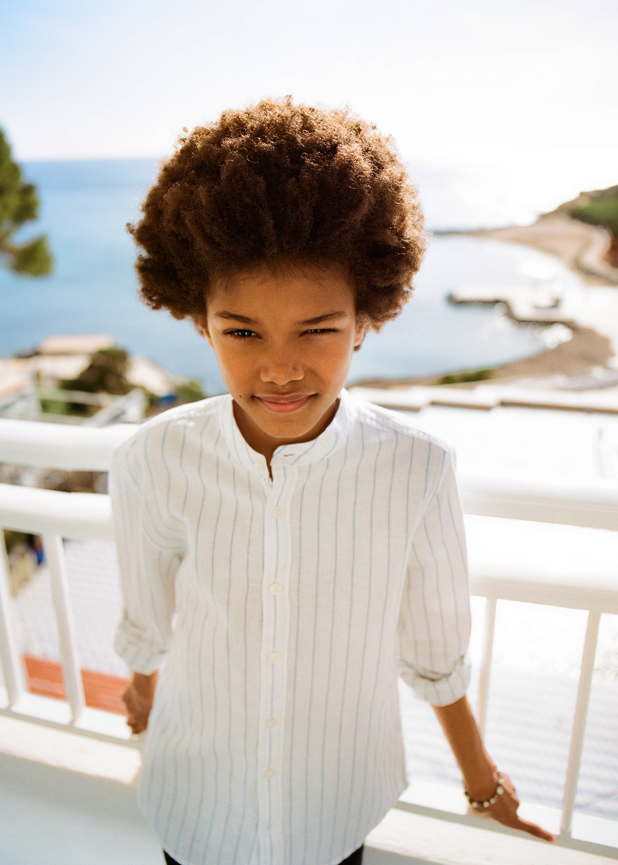 Striped Mao collar shirt - Details of the article 5