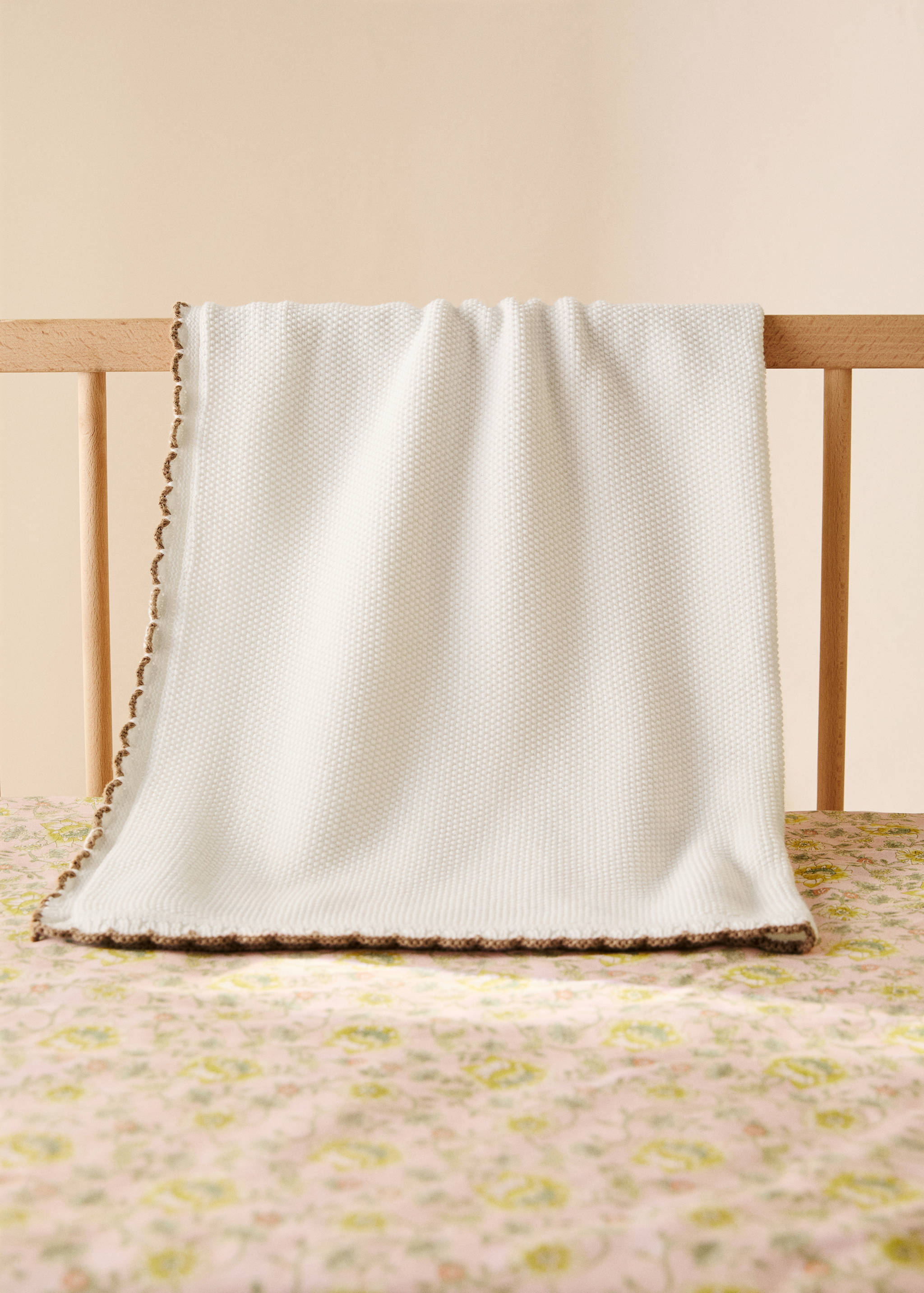 Manta infantil cotó punt vora ganxet - Pla general