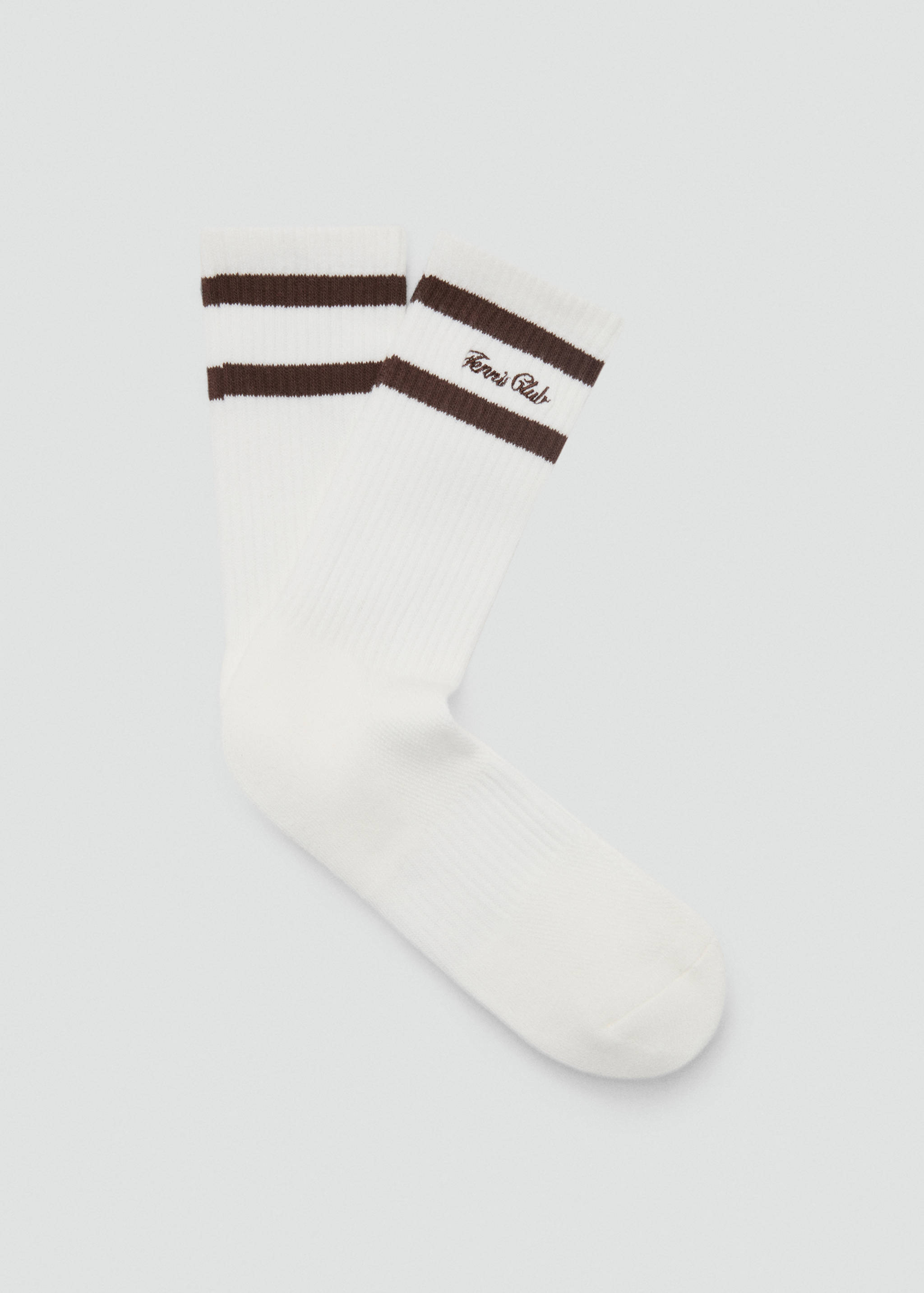 Embroidered double stripe socks - Article without model