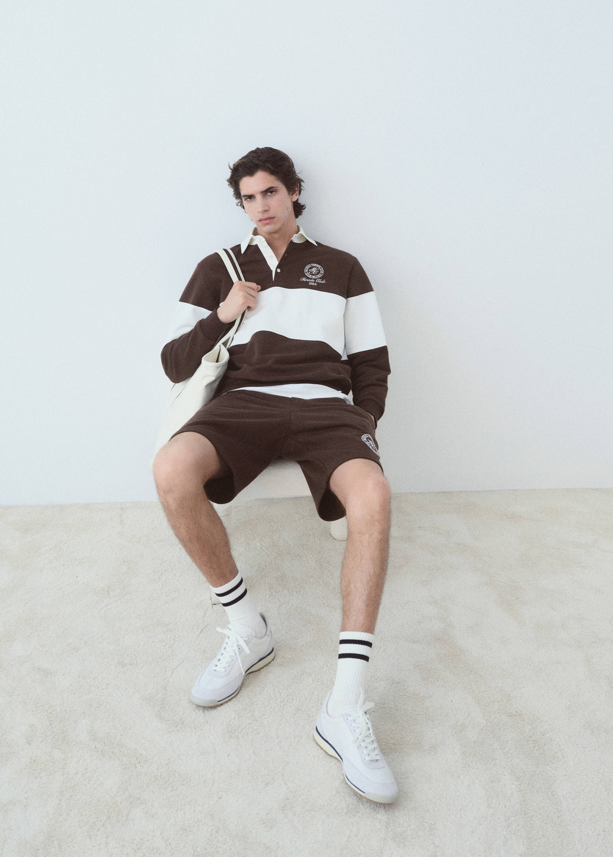 Embroidered double stripe socks - Details of the article 9