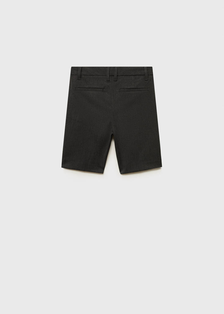 High waist suit bermuda shorts — Dark Heather Grey