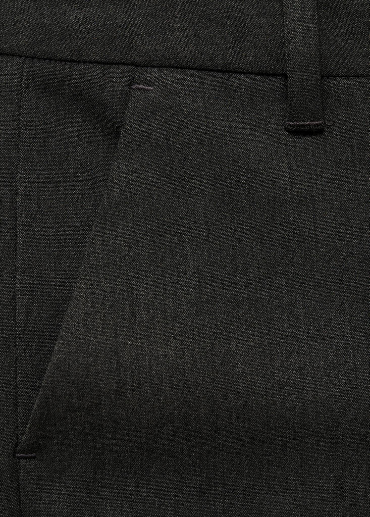 High waist suit bermuda shorts — Dark Heather Grey