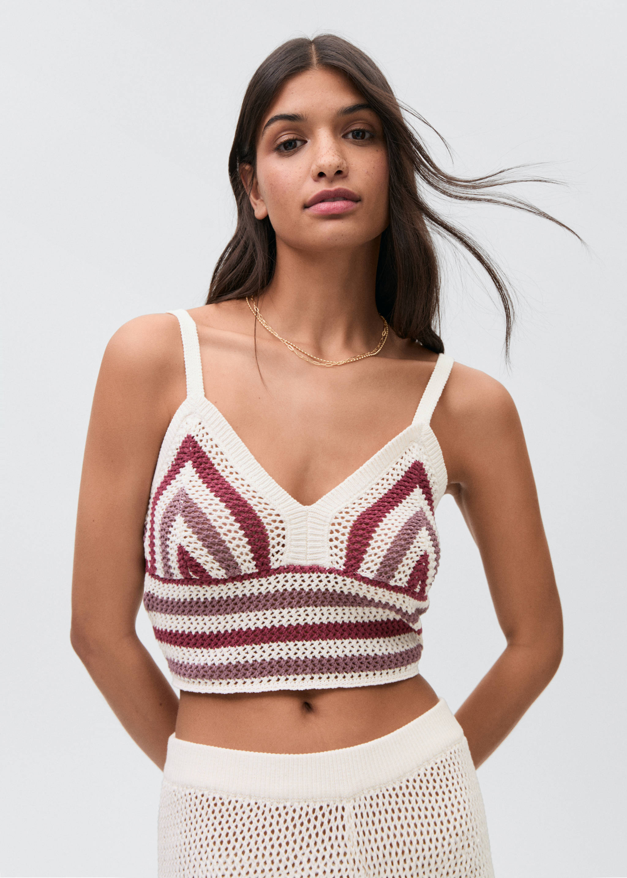 Crochet knitted top - Medium plane