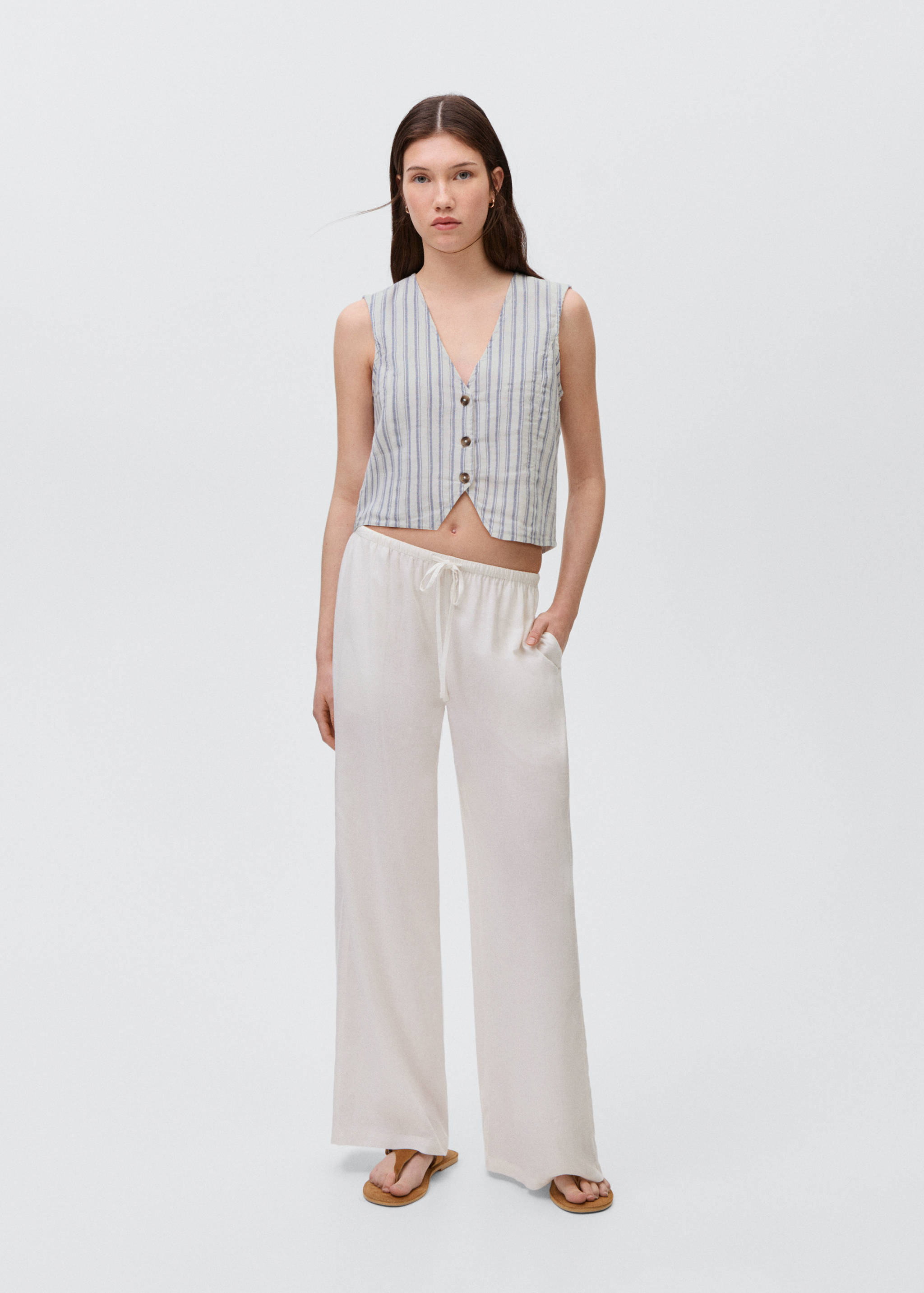 Striped suit vest - General plane
