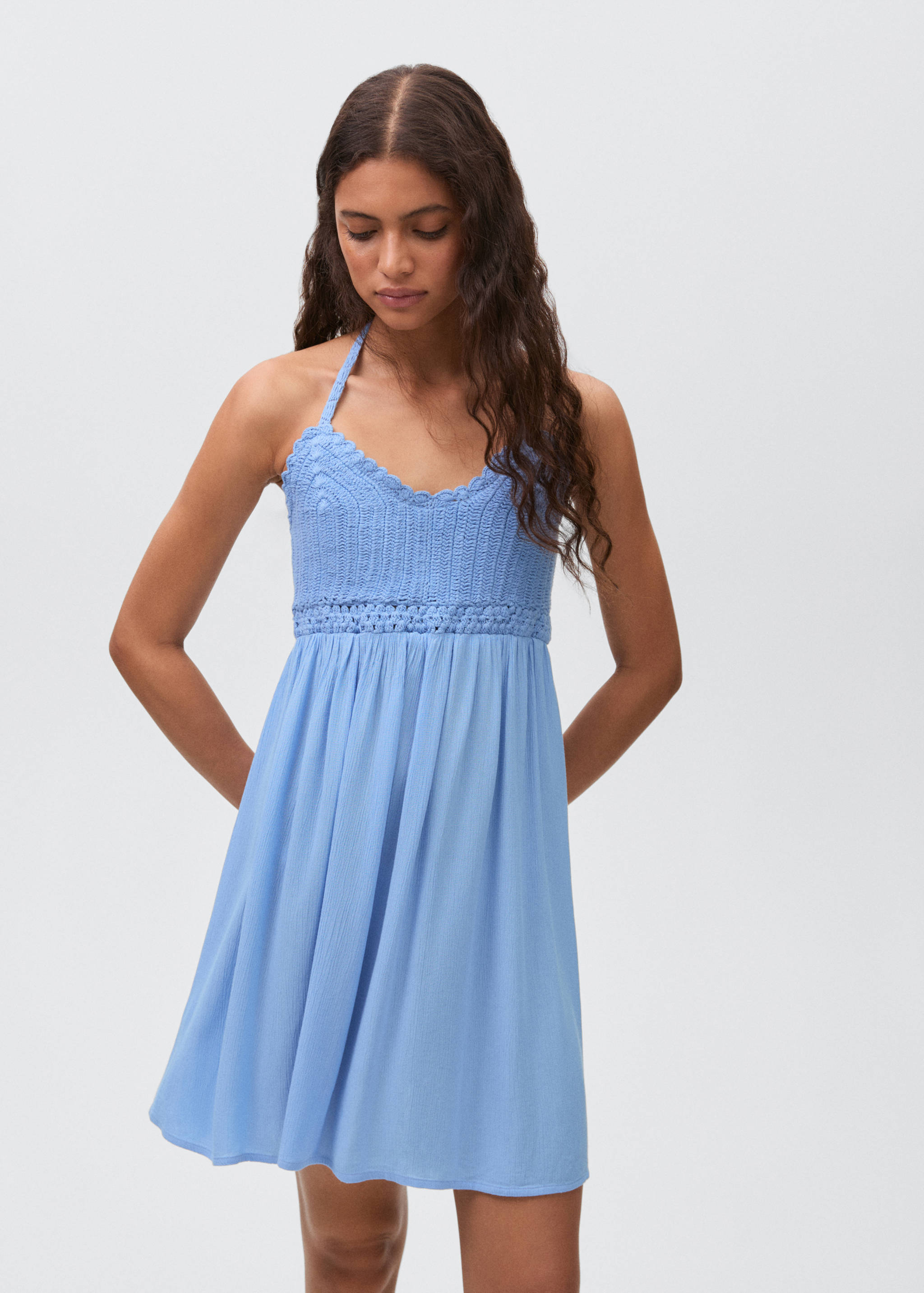 Crochet short dress - Medium plane