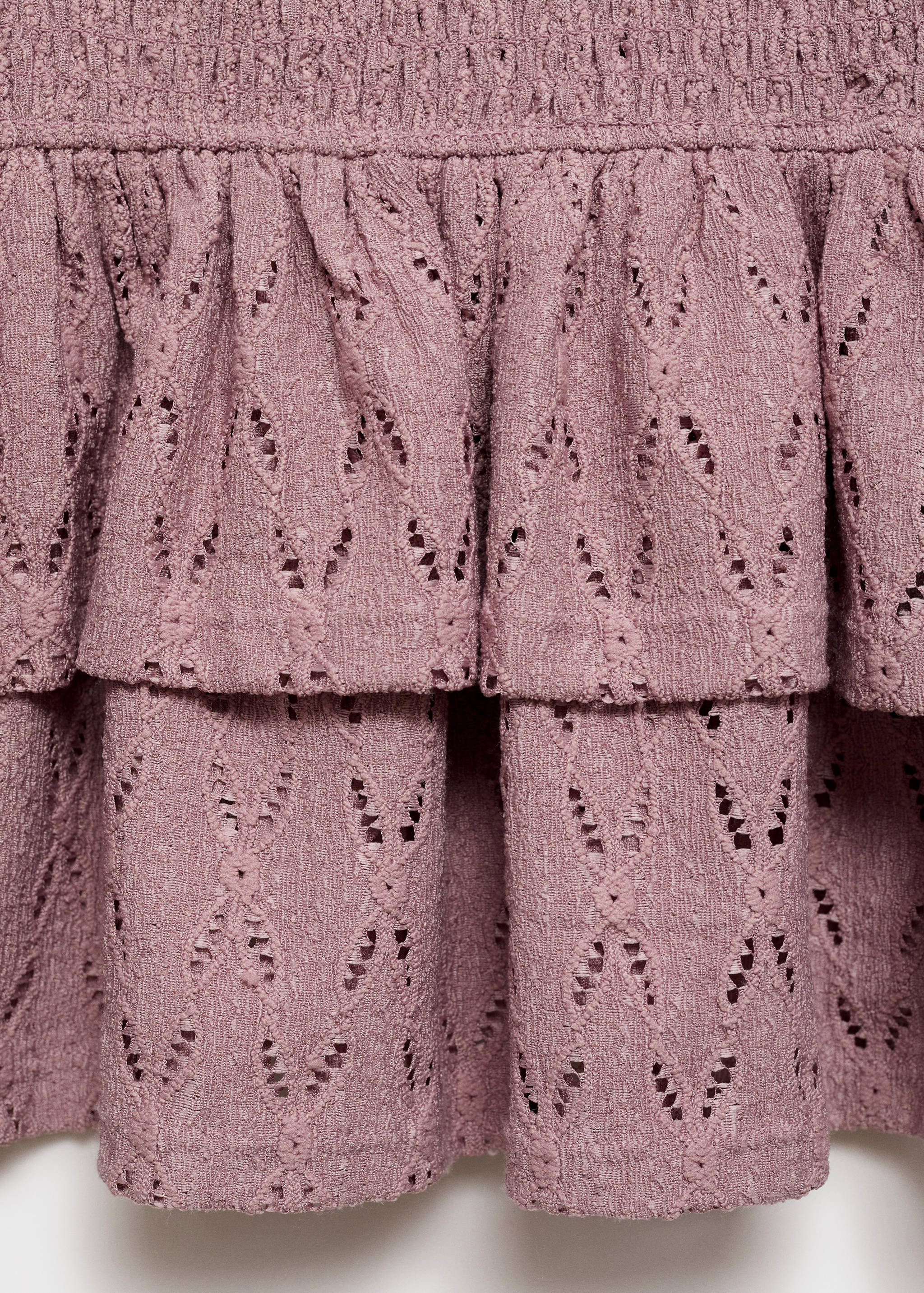 Short ruched dress with ruffled hem - Details of the article 0