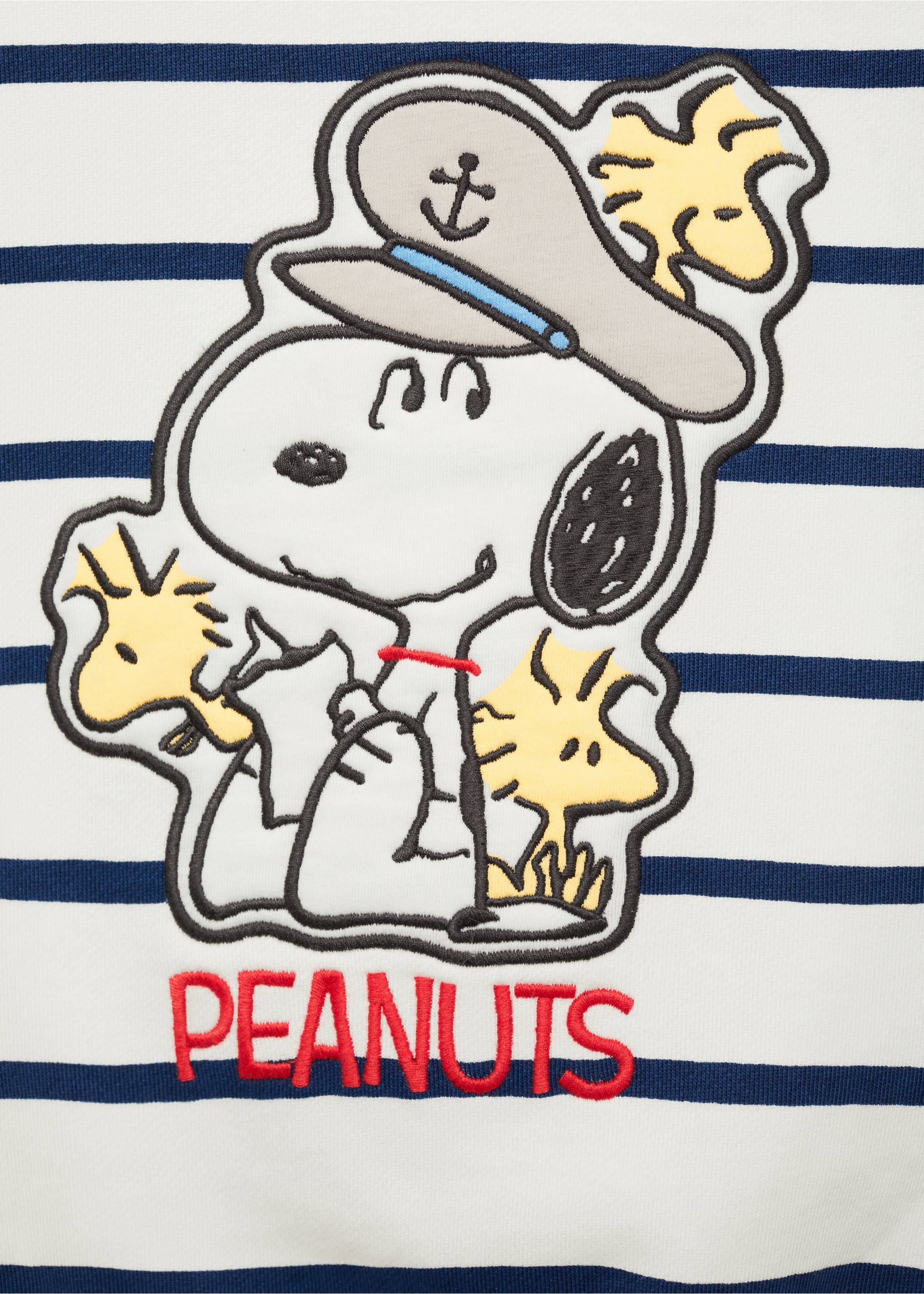 Snoopy cotton sweatshirt - Details of the article 8, Dark Navy. Ref: 87096344-00.