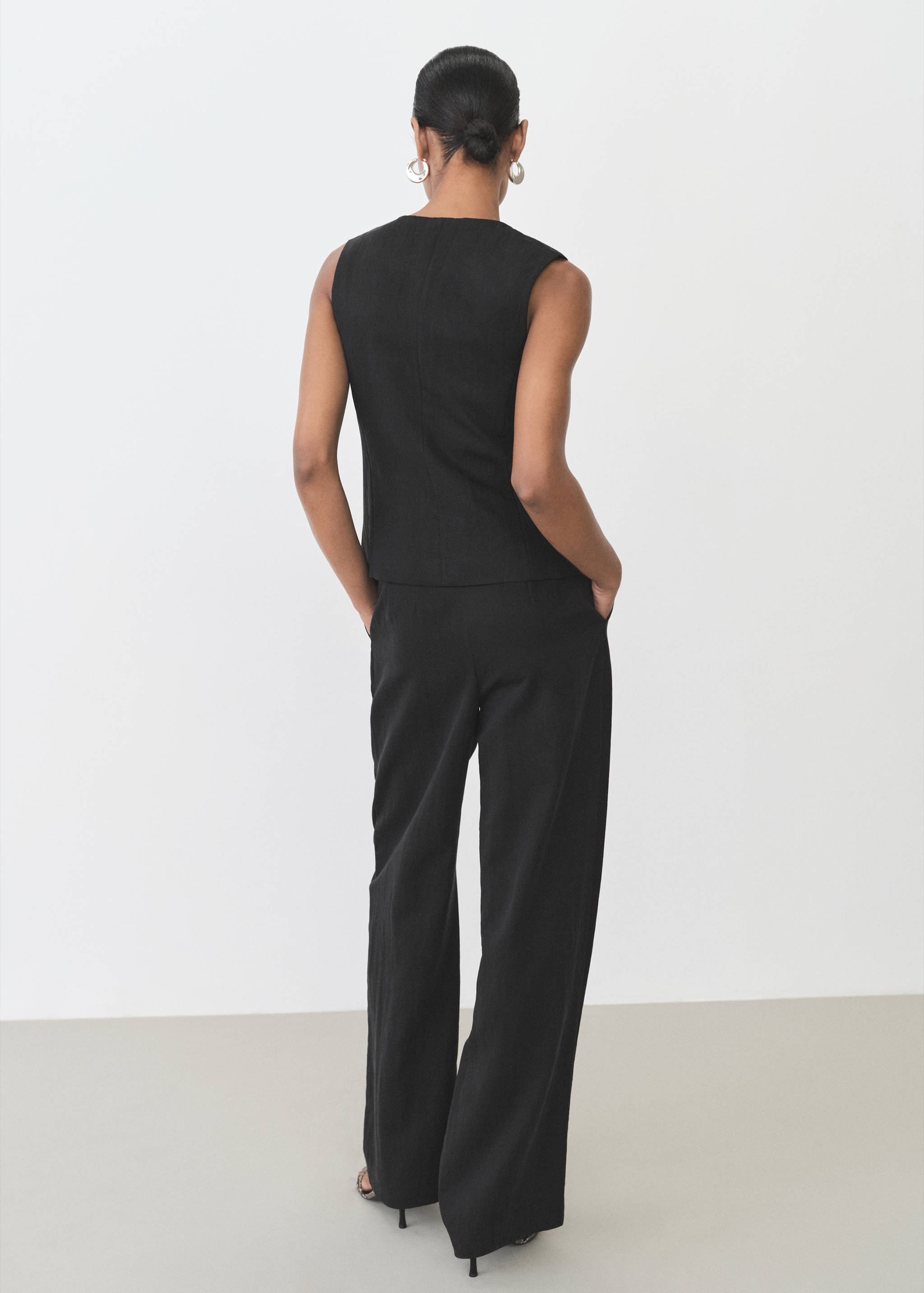 Straight pants suit lyocell - Reverse of the article