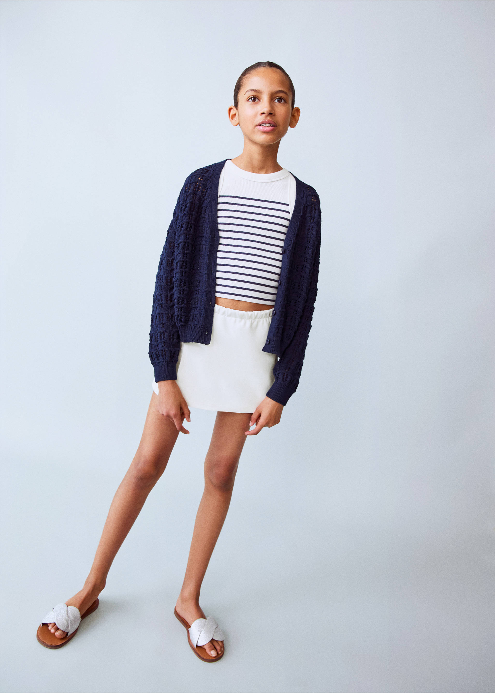 Cotton skort - General plane, Off White. Ref: 87096350-00.