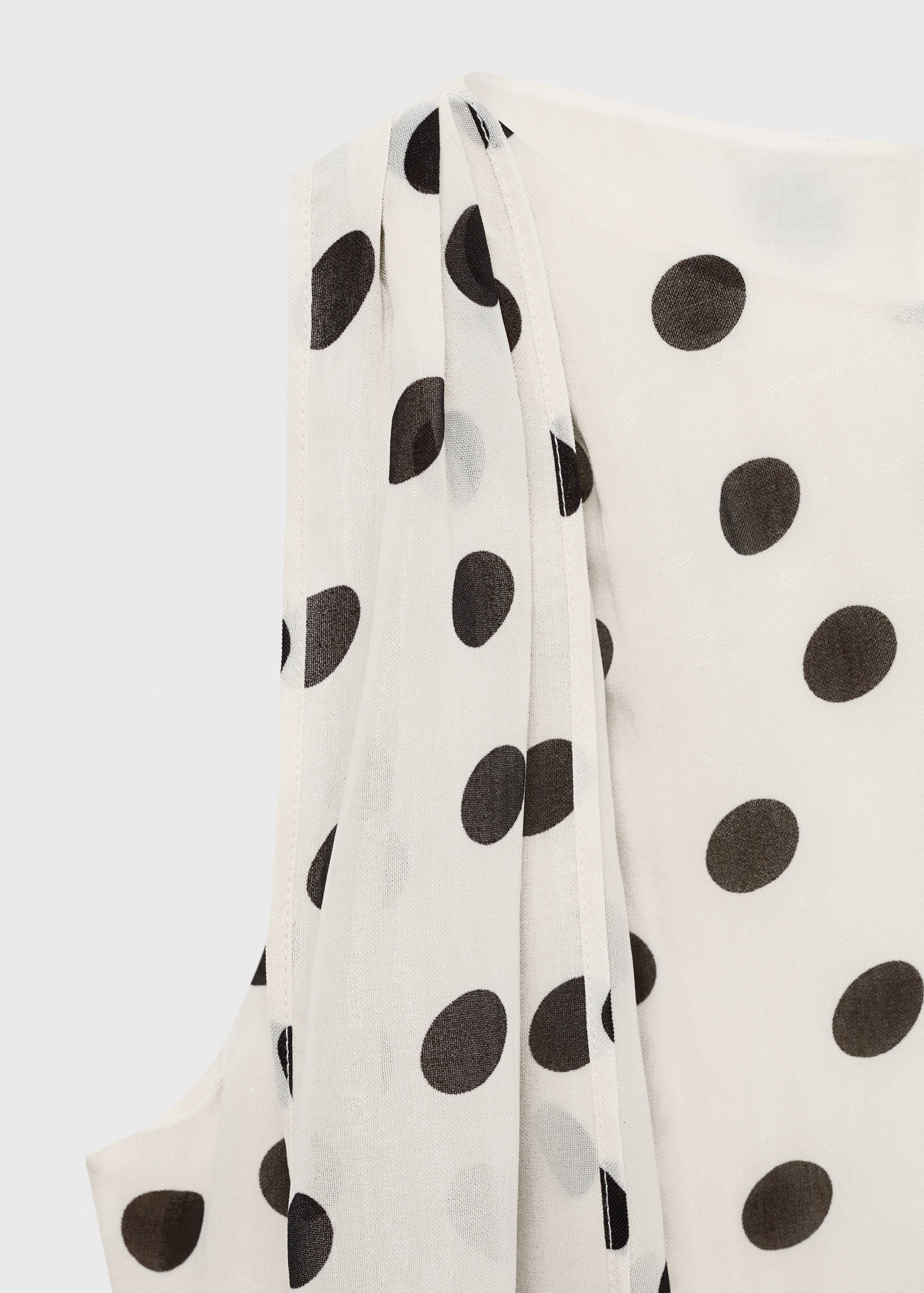 Polka-dot wrap-neck blouse - Details of the article 8