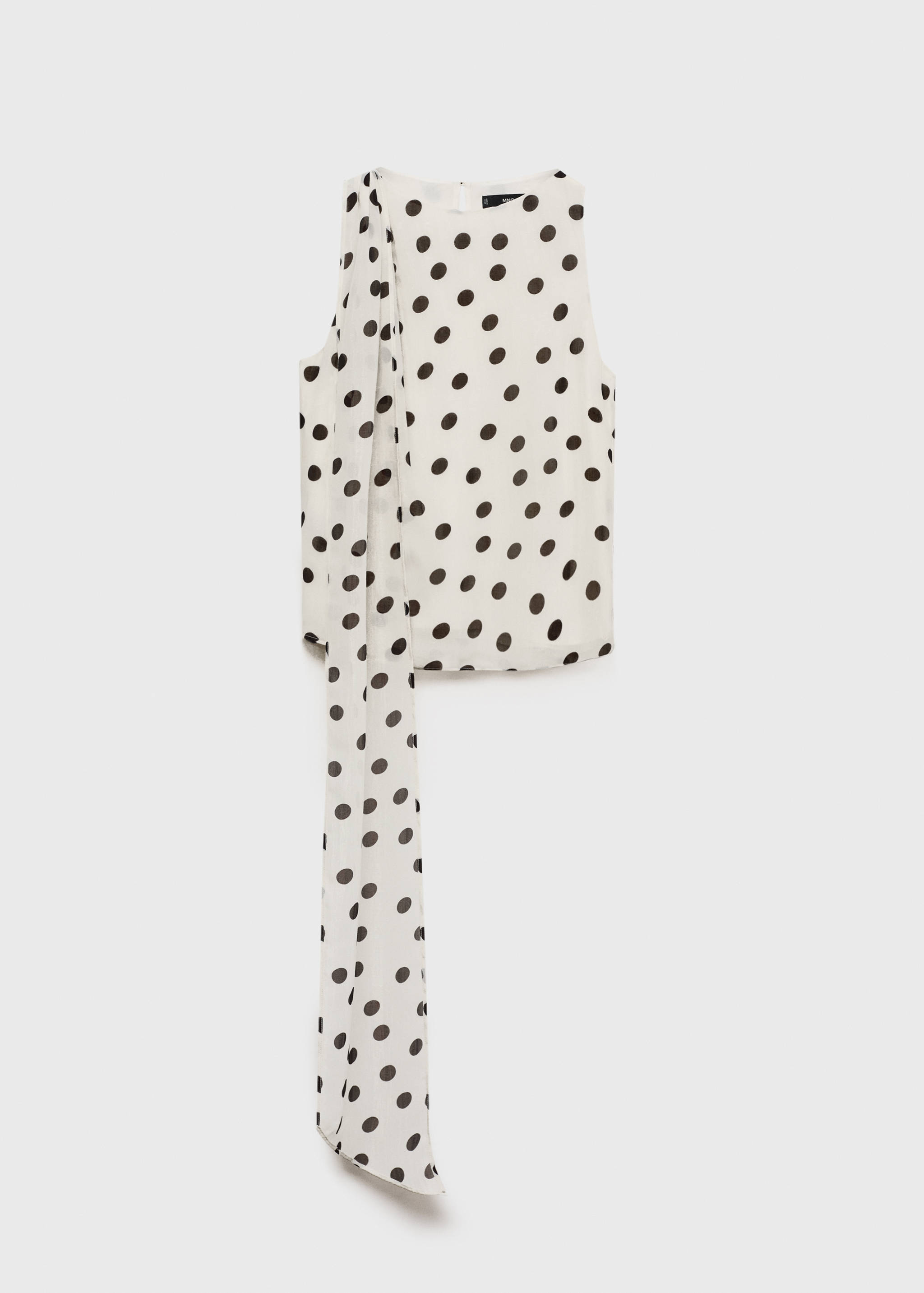 Polka-dot wrap-neck blouse - Article without model