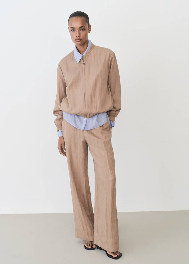 Lyocell bomber jacket — Medium Brown