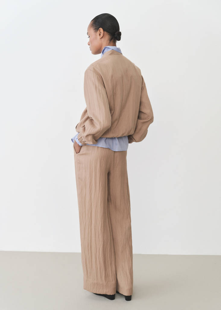 Lyocell bomber jacket — Medium Brown