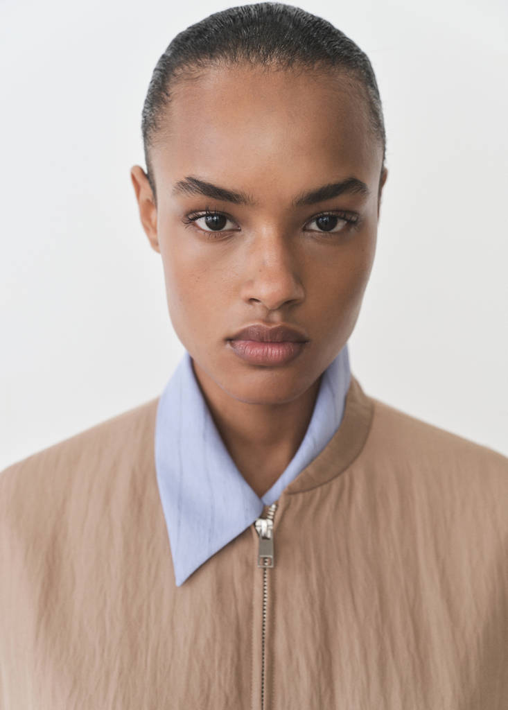 Lyocell bomber jacket — Medium Brown