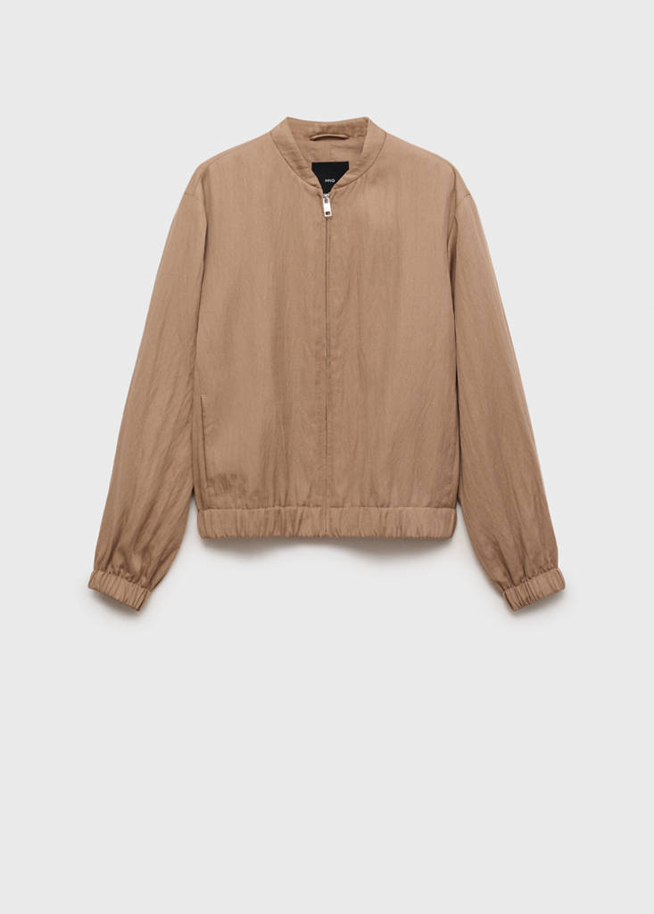 Lyocell bomber jacket — Medium Brown