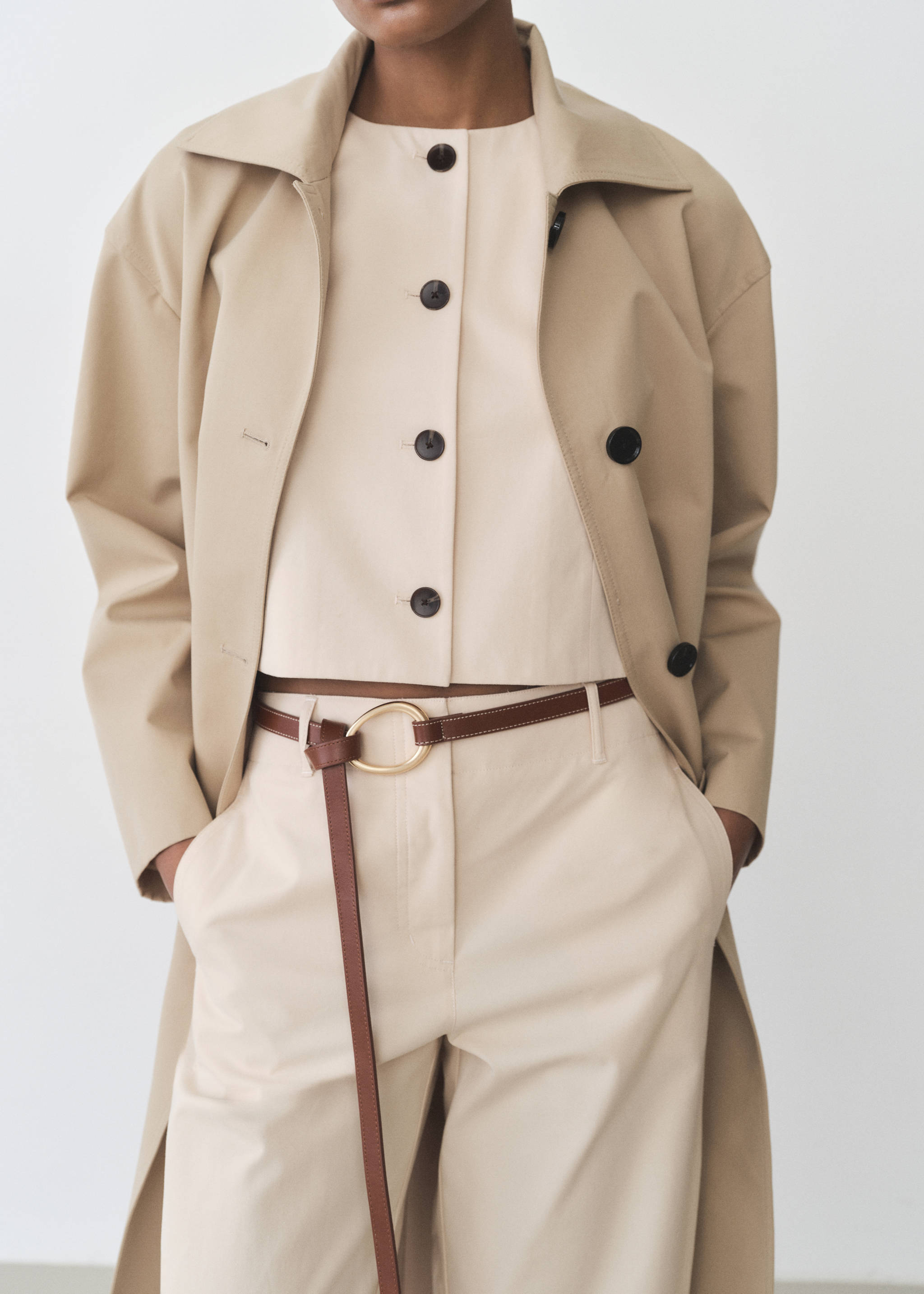 Cotton crop top with buttons - Details of the article 6