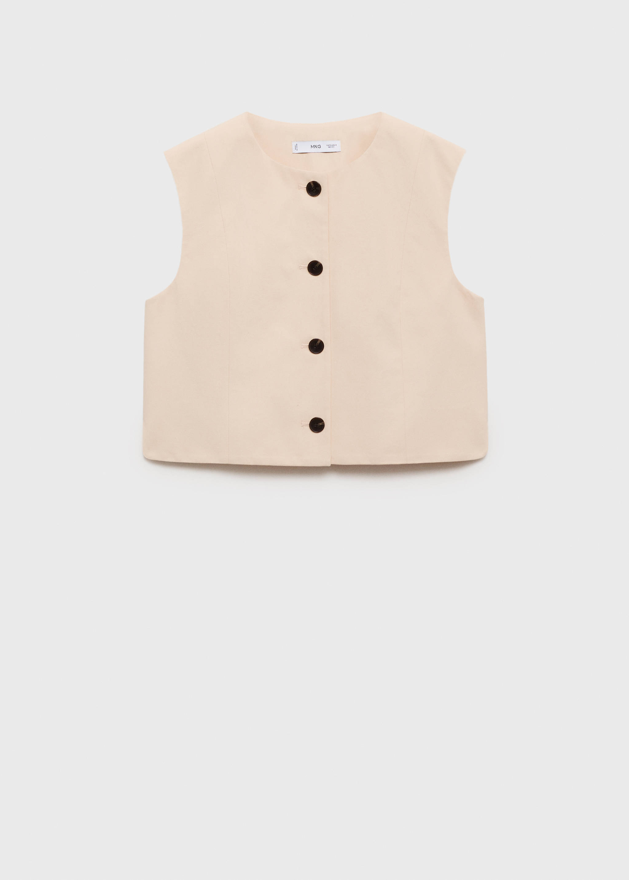 Cotton crop top with buttons - Article without model