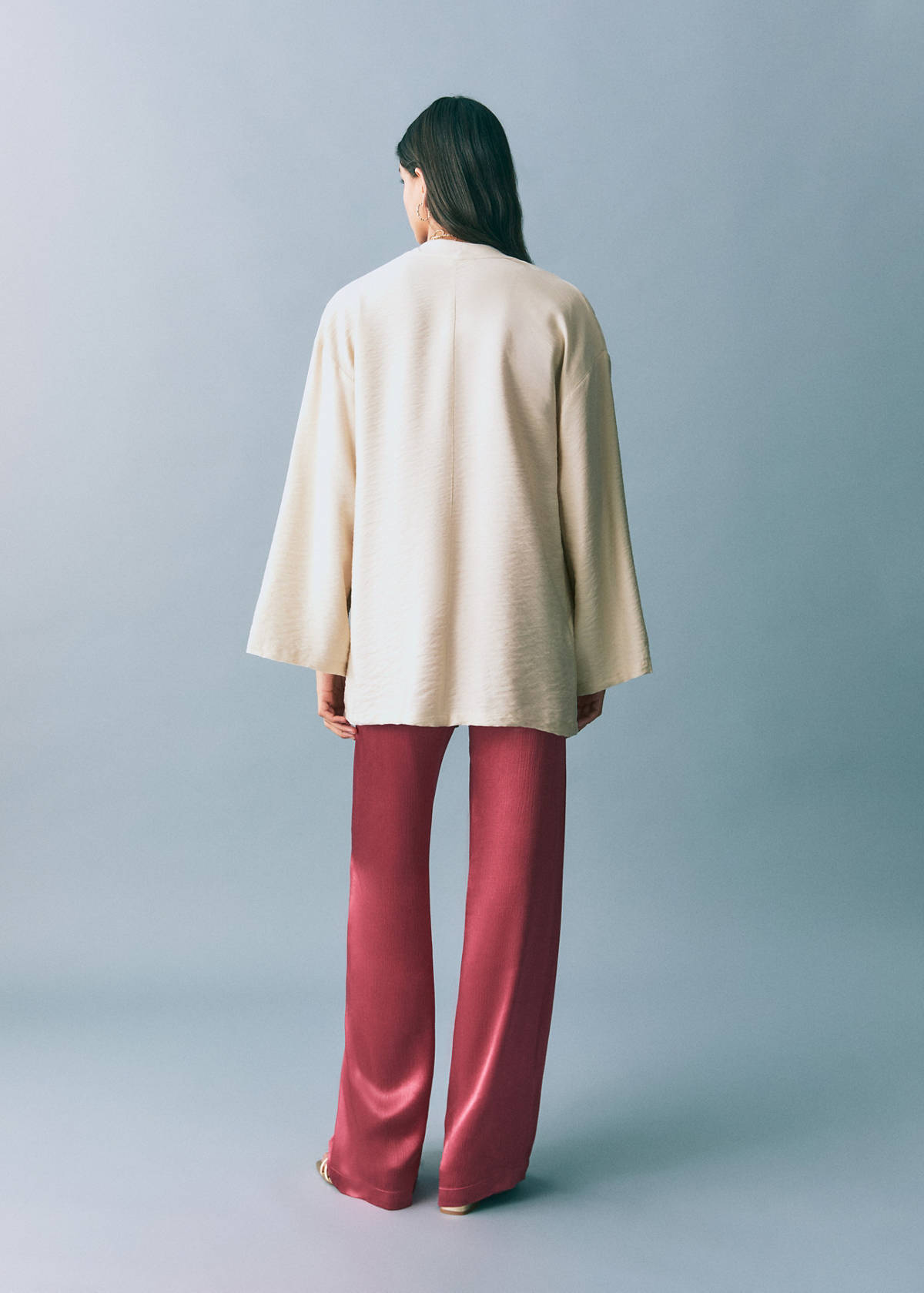 Kimono style jacket — Light/Pastel Grey