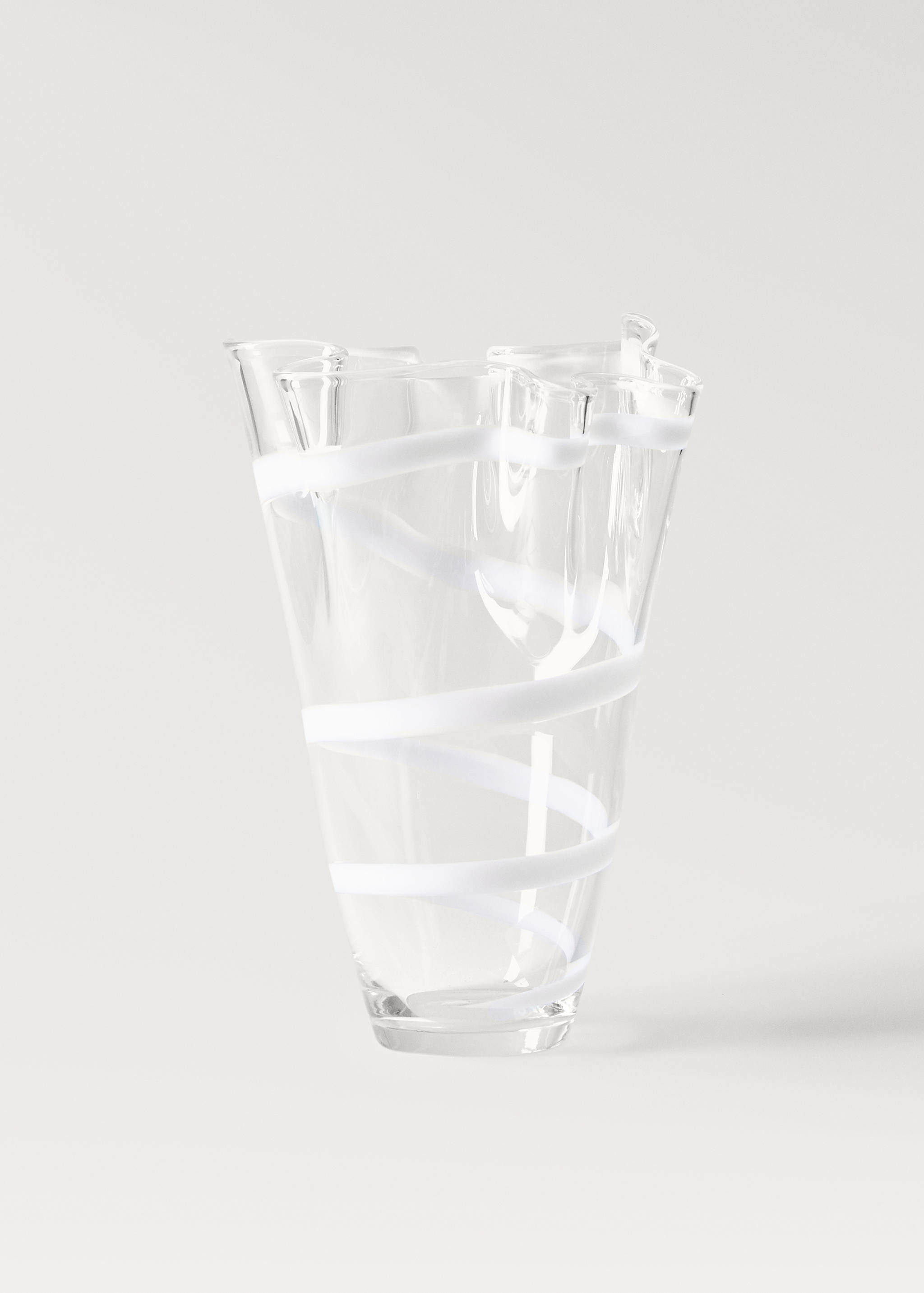 Striped hand-blown glass vase - Article without model