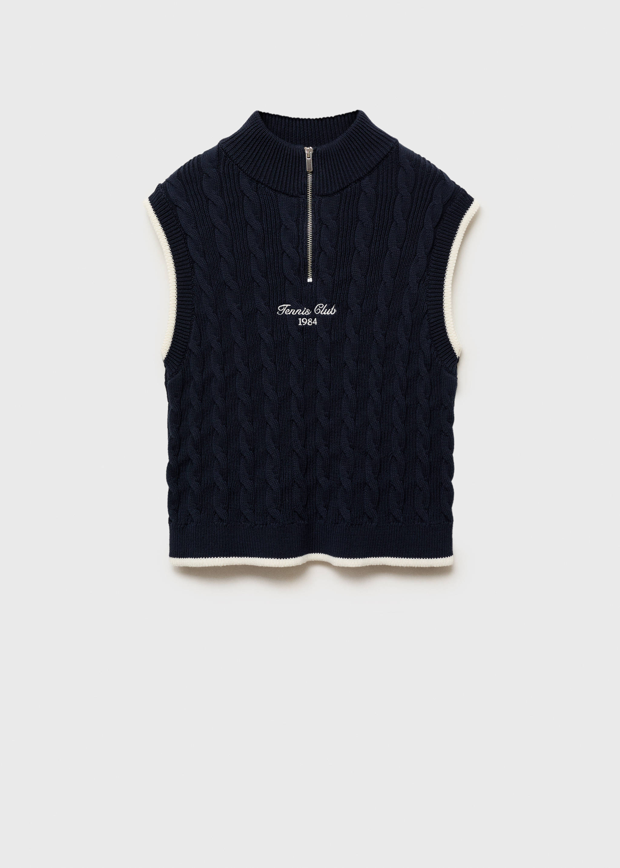 Braided waistcoat with embroidered message - Article without model