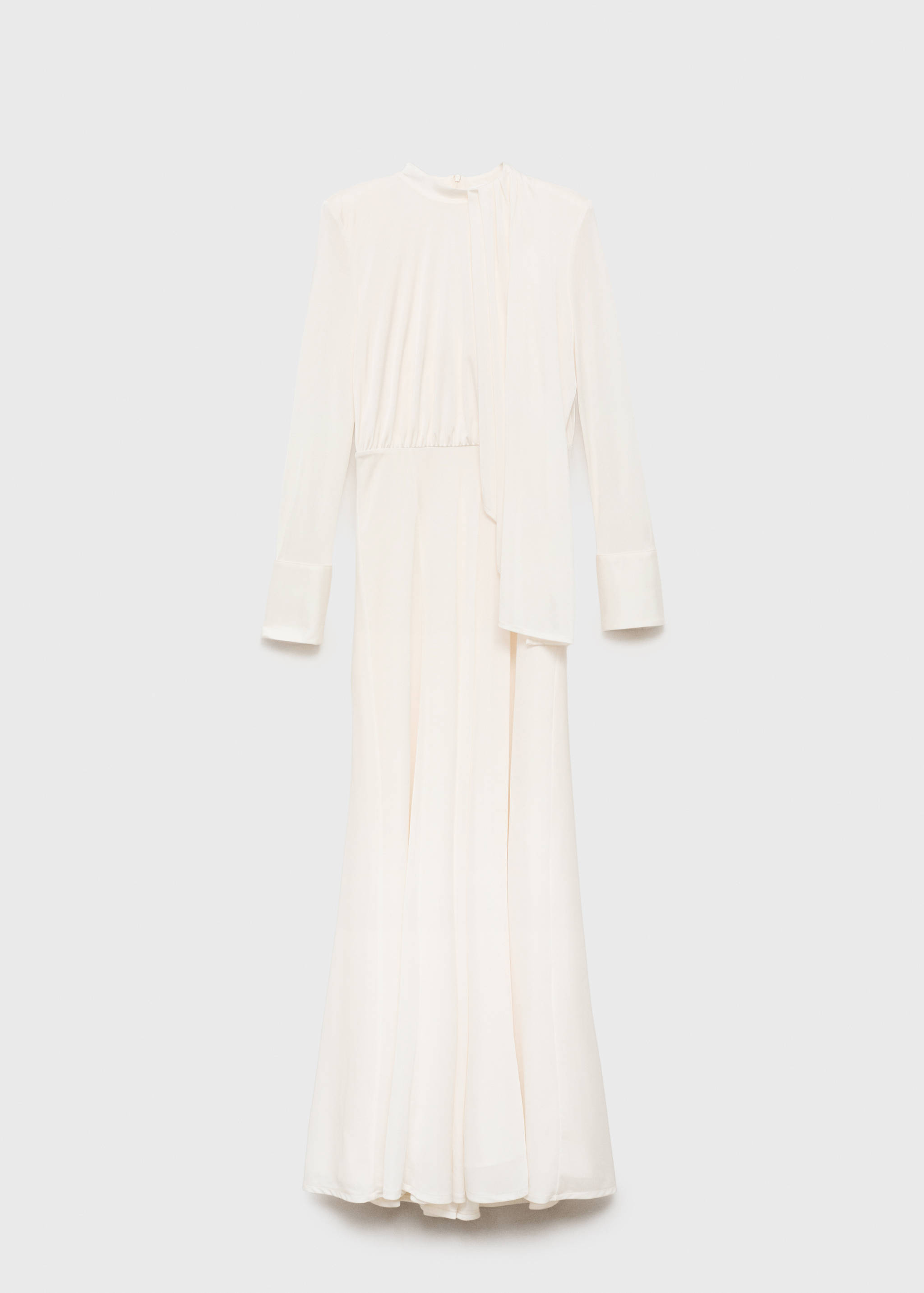 Satijnen jurk met rucheskraag - Artikel zonder model