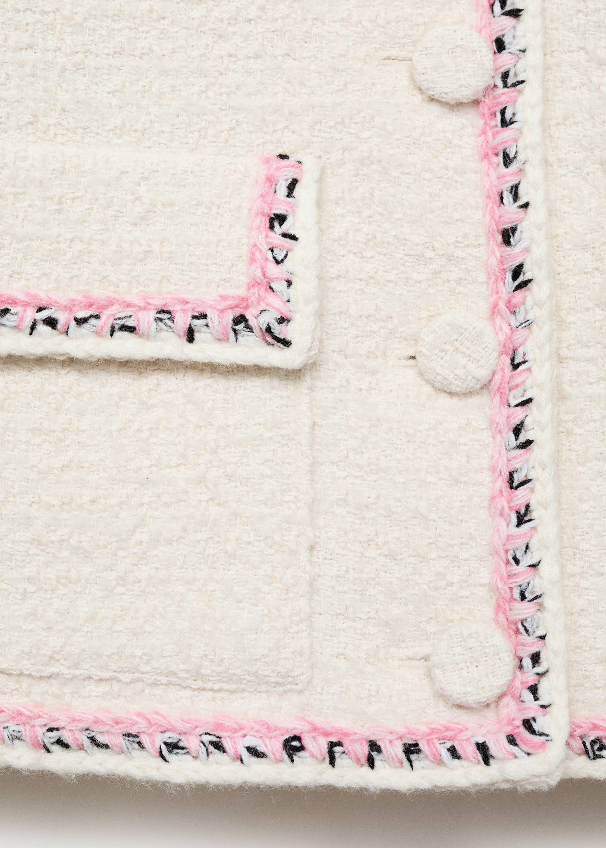 Tweed jacket with contrasting trims - Details of the article 0