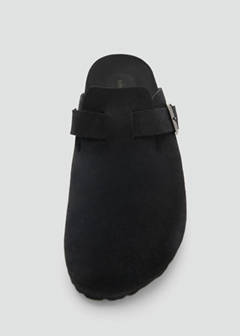 Suede leather clogs — Black 6