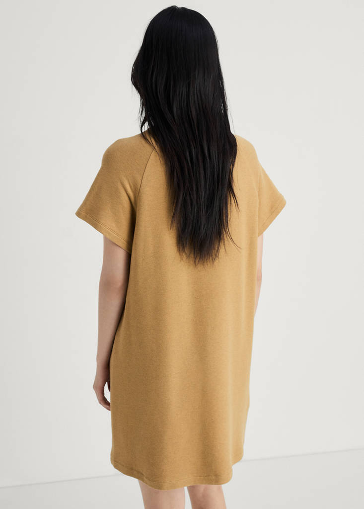 Heather fleece cotton nightgown — Ochre