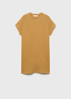 Heather fleece cotton nightgown — Ochre 5